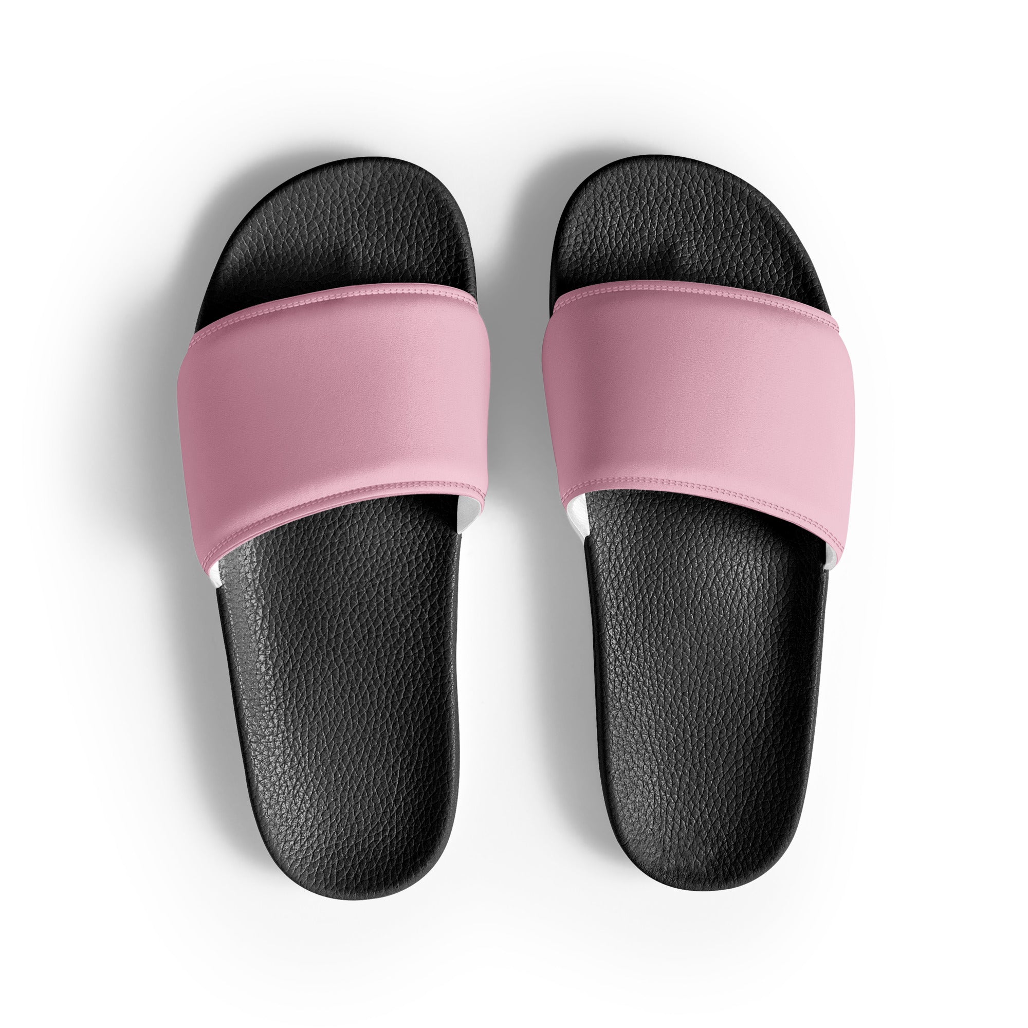 Orchid Pink Color Men's Slides by Visual Verse - Image 1