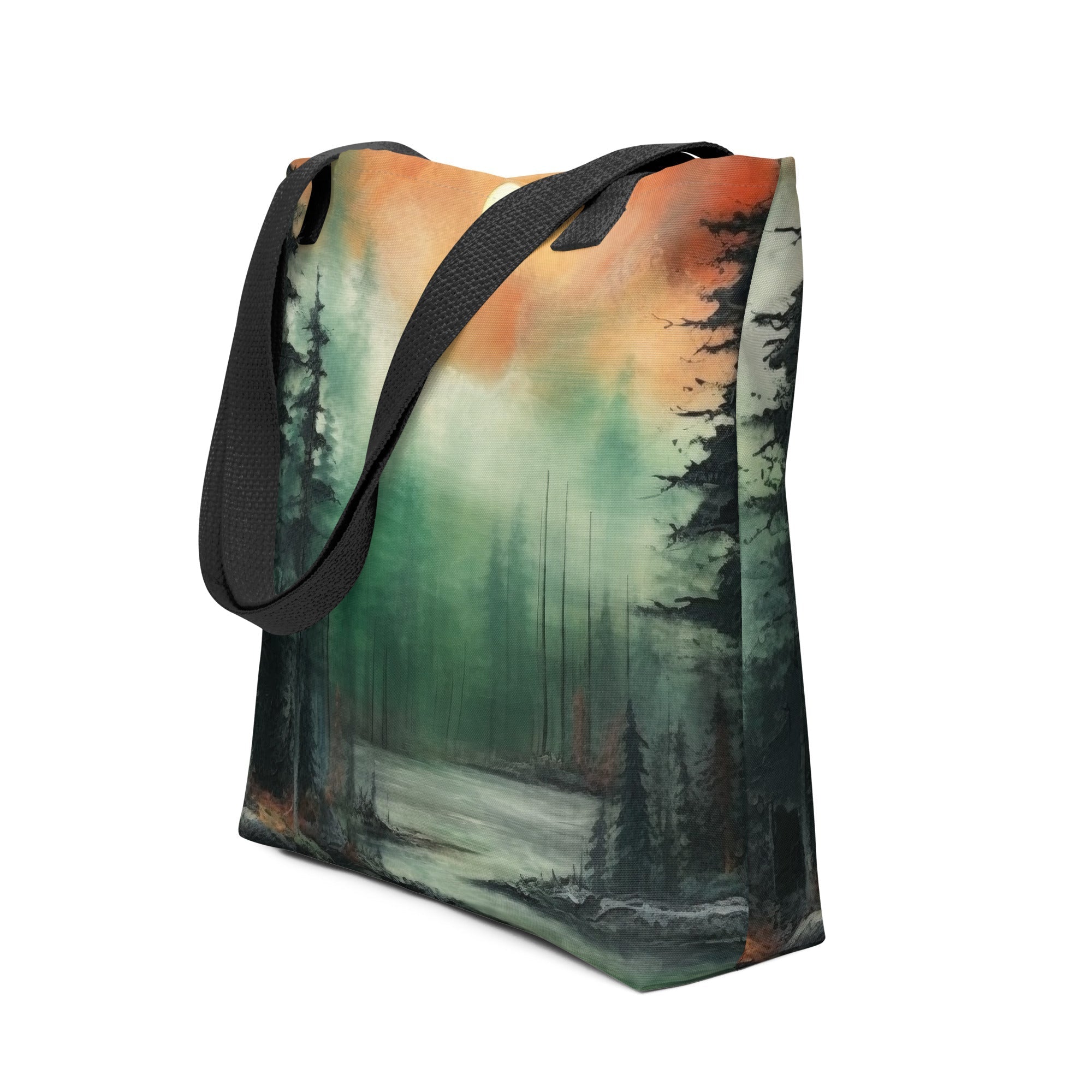 Oregon Lake Tote Bag by Visual Verse - Image 1