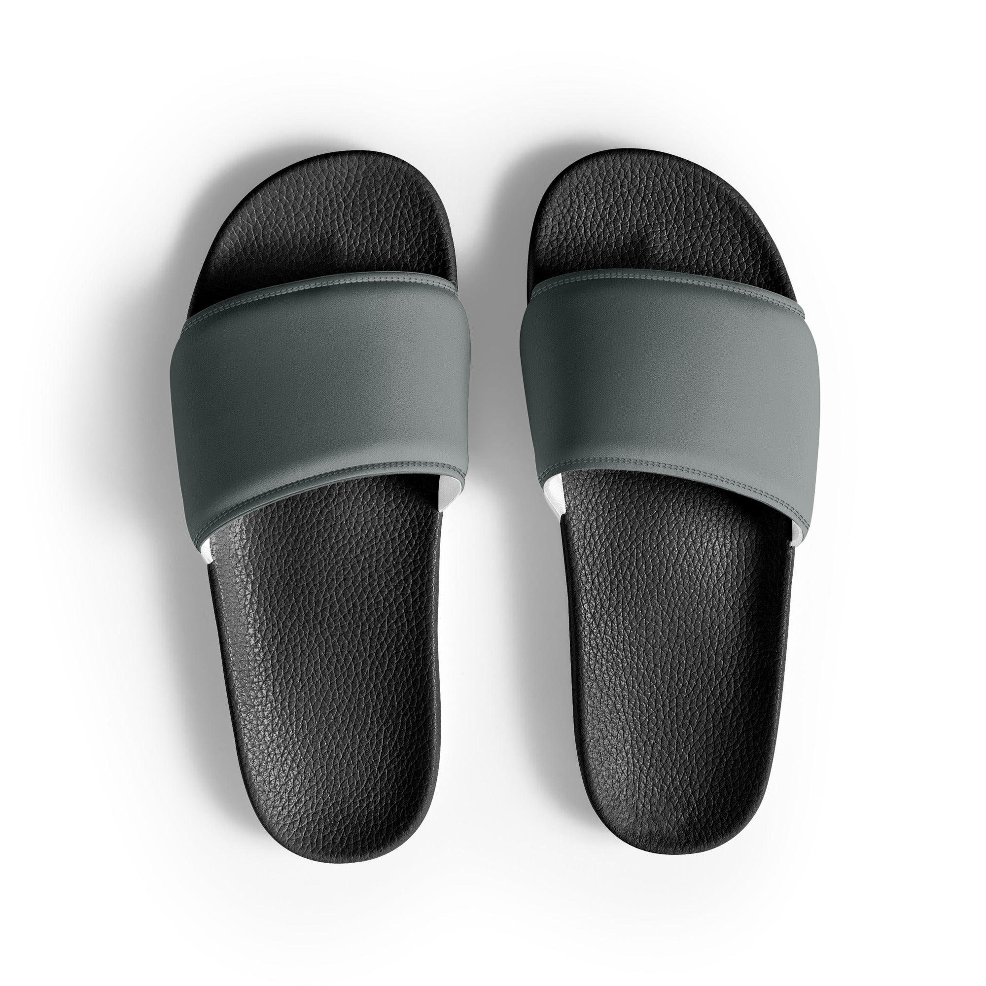 Oslo Gray Color Men's Slides by Visual Verse - Image 1