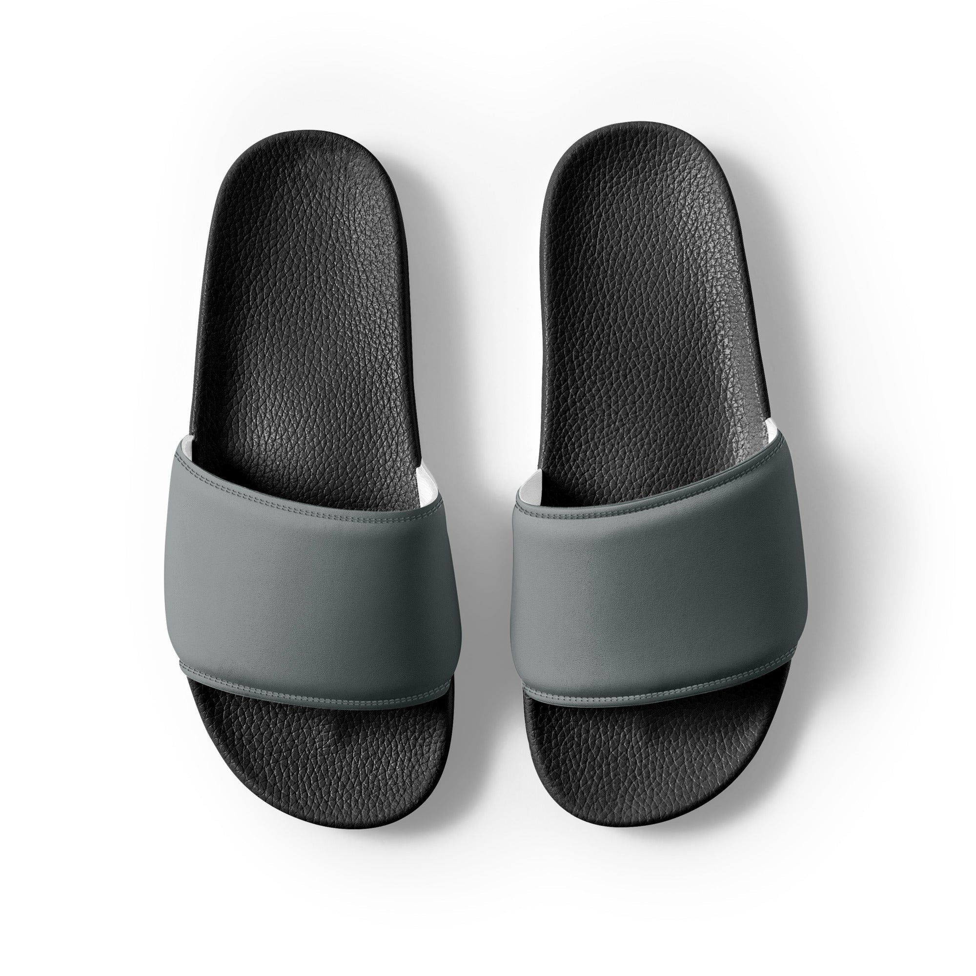 Oslo Gray Color Men's Slides by Visual Verse - Image 2