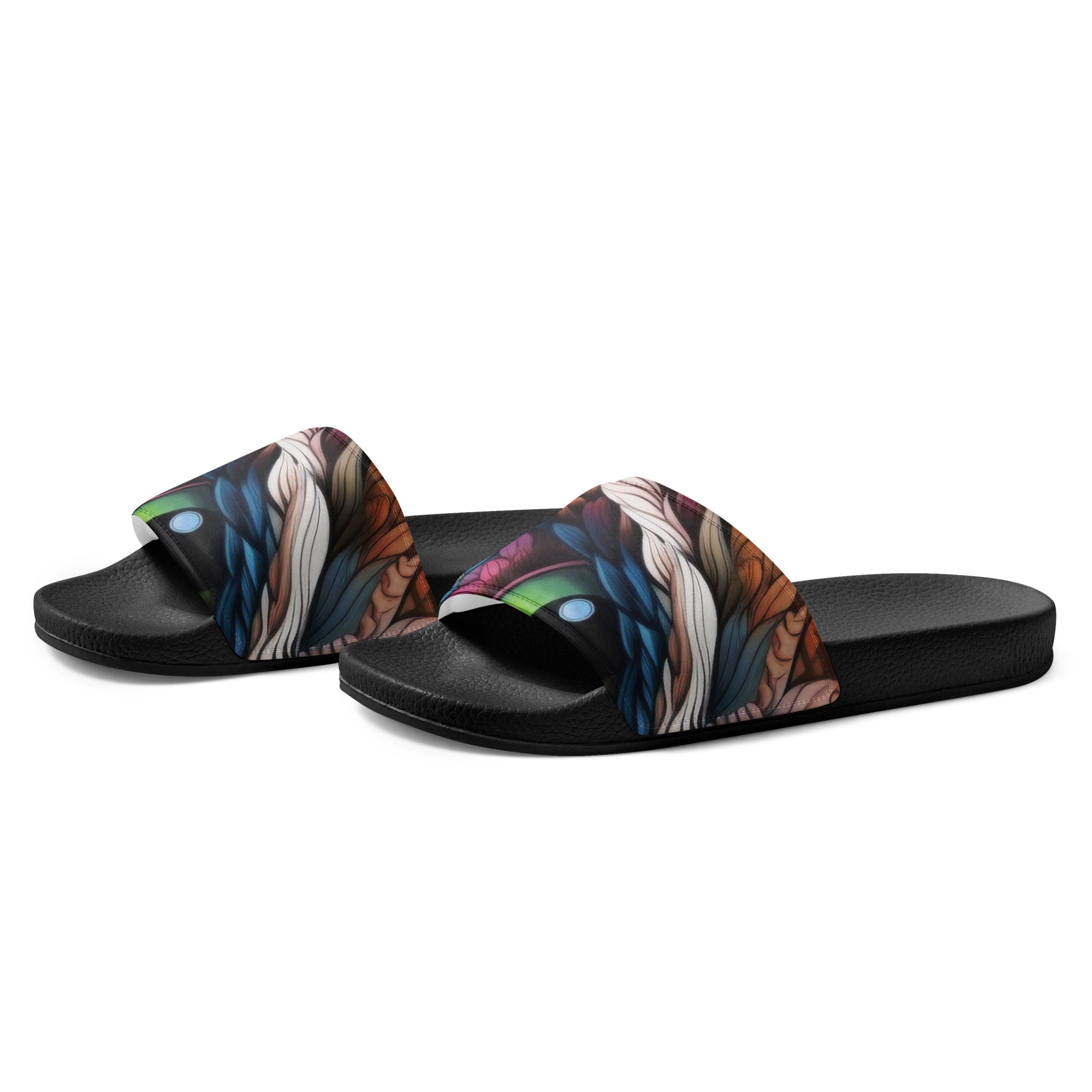 Owl Eyes Women's Slides by Visual Verse - Image 3