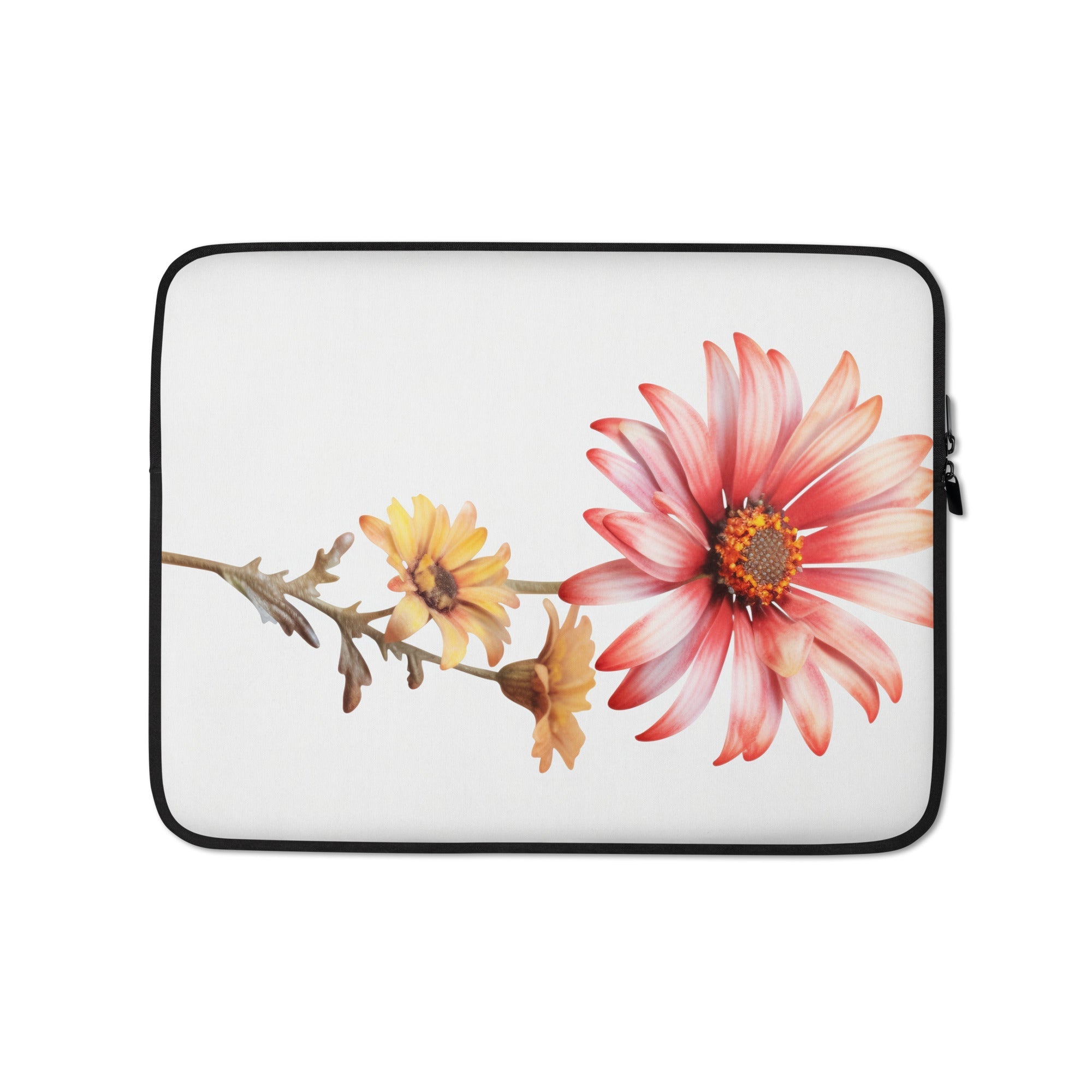 Painted Daisy Flower Laptop Sleeve by Visual Verse - Image 2