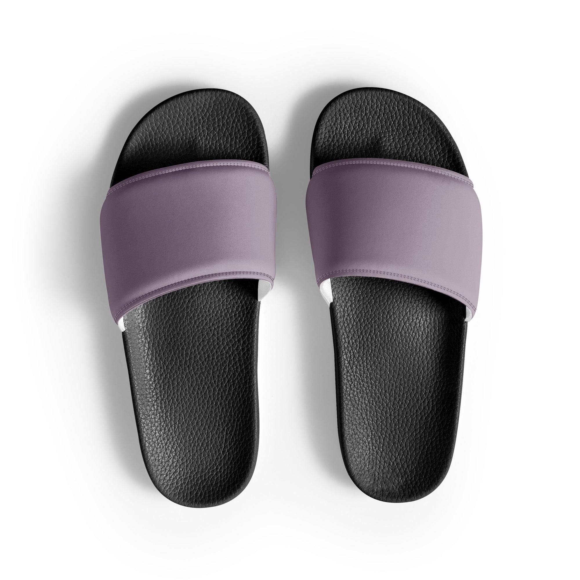 Pale Purple Color Men's Slides by Visual Verse - Image 1