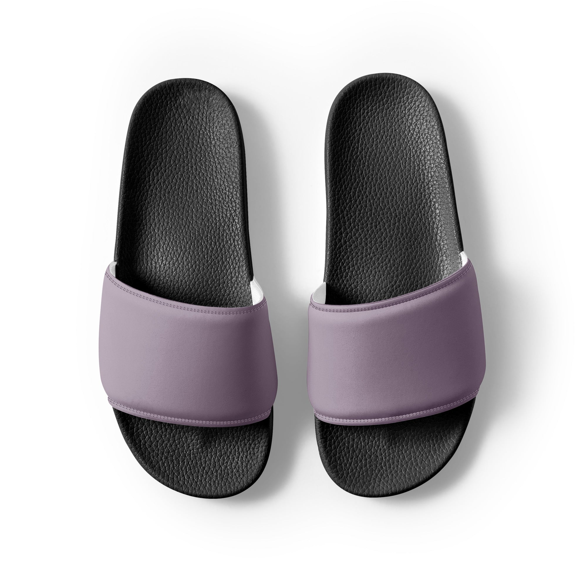 Pale Purple Color Men's Slides by Visual Verse - Image 2