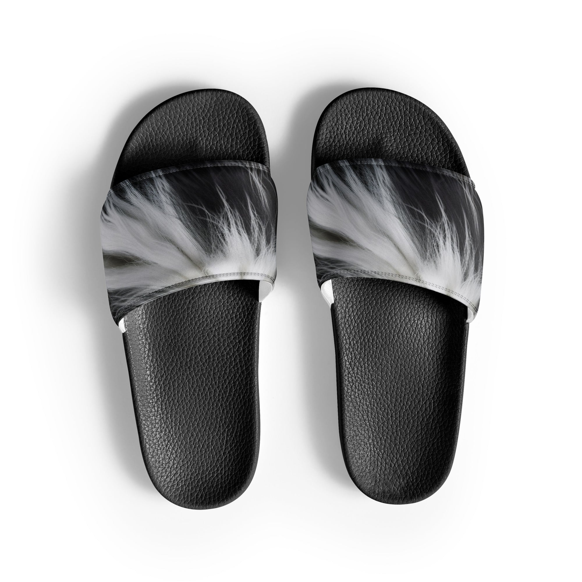 Panda Fur Men's Slides by Visual Verse - Image 1