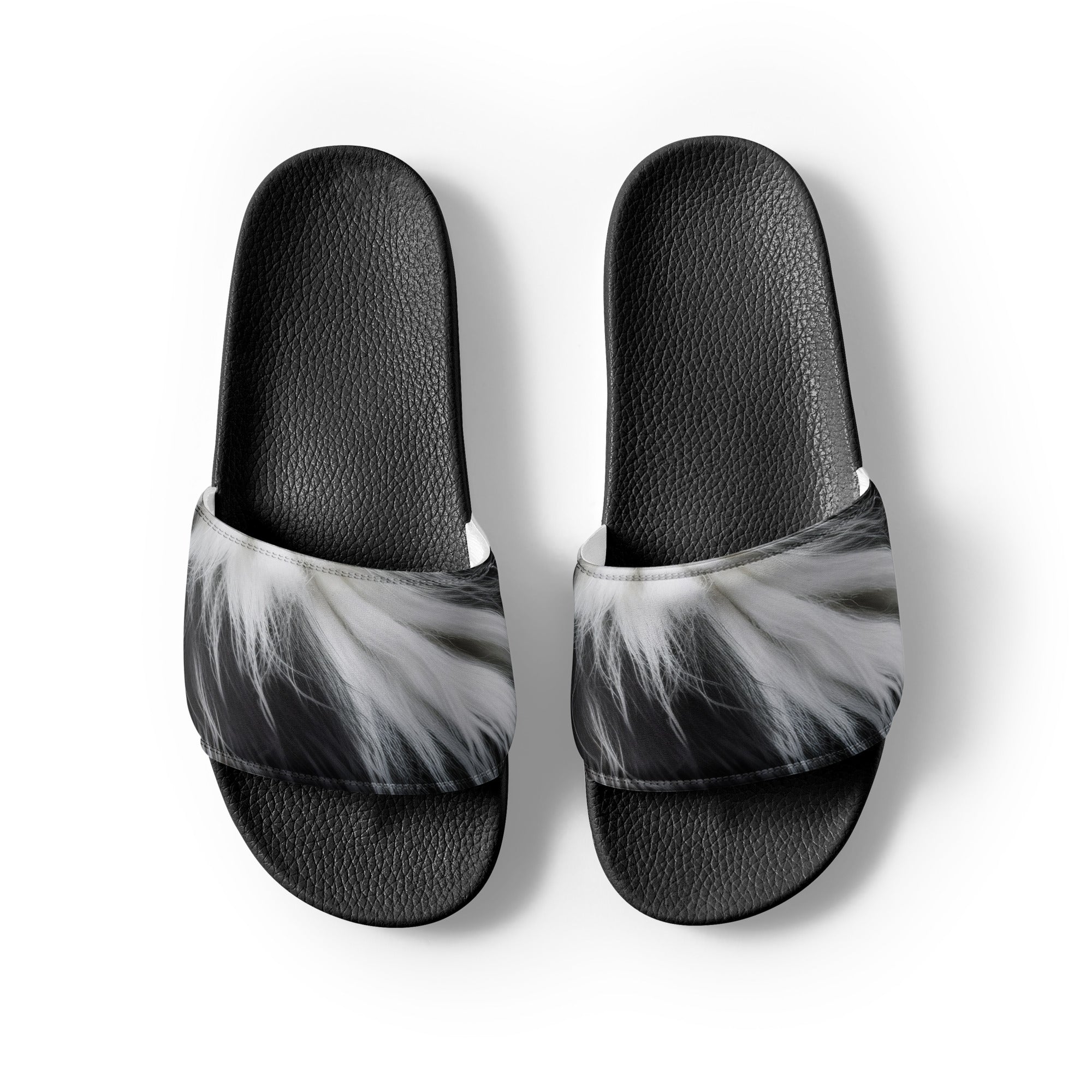 Panda Fur Men's Slides by Visual Verse - Image 2