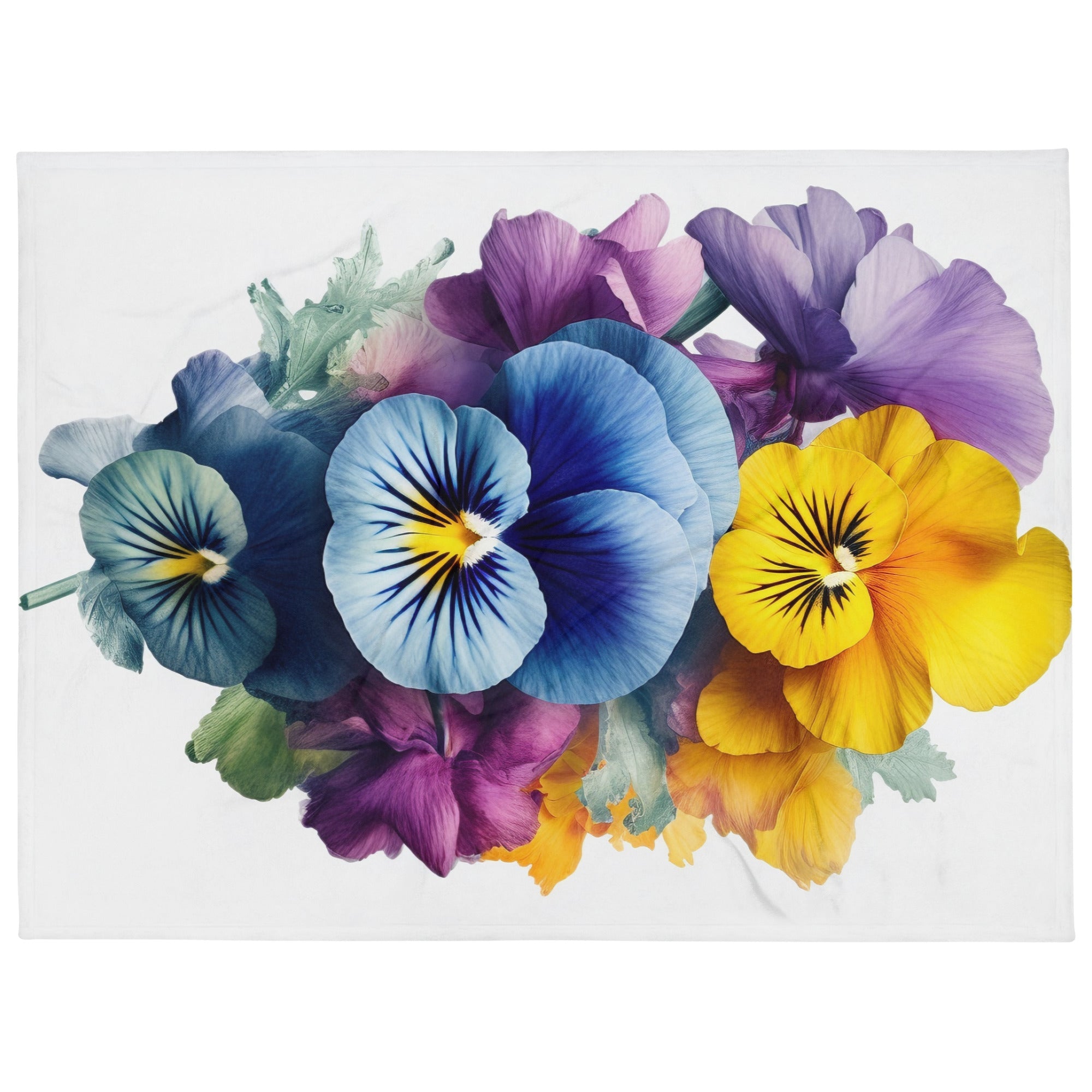 Pansy Flower Blanket by Visual Verse - Image 1