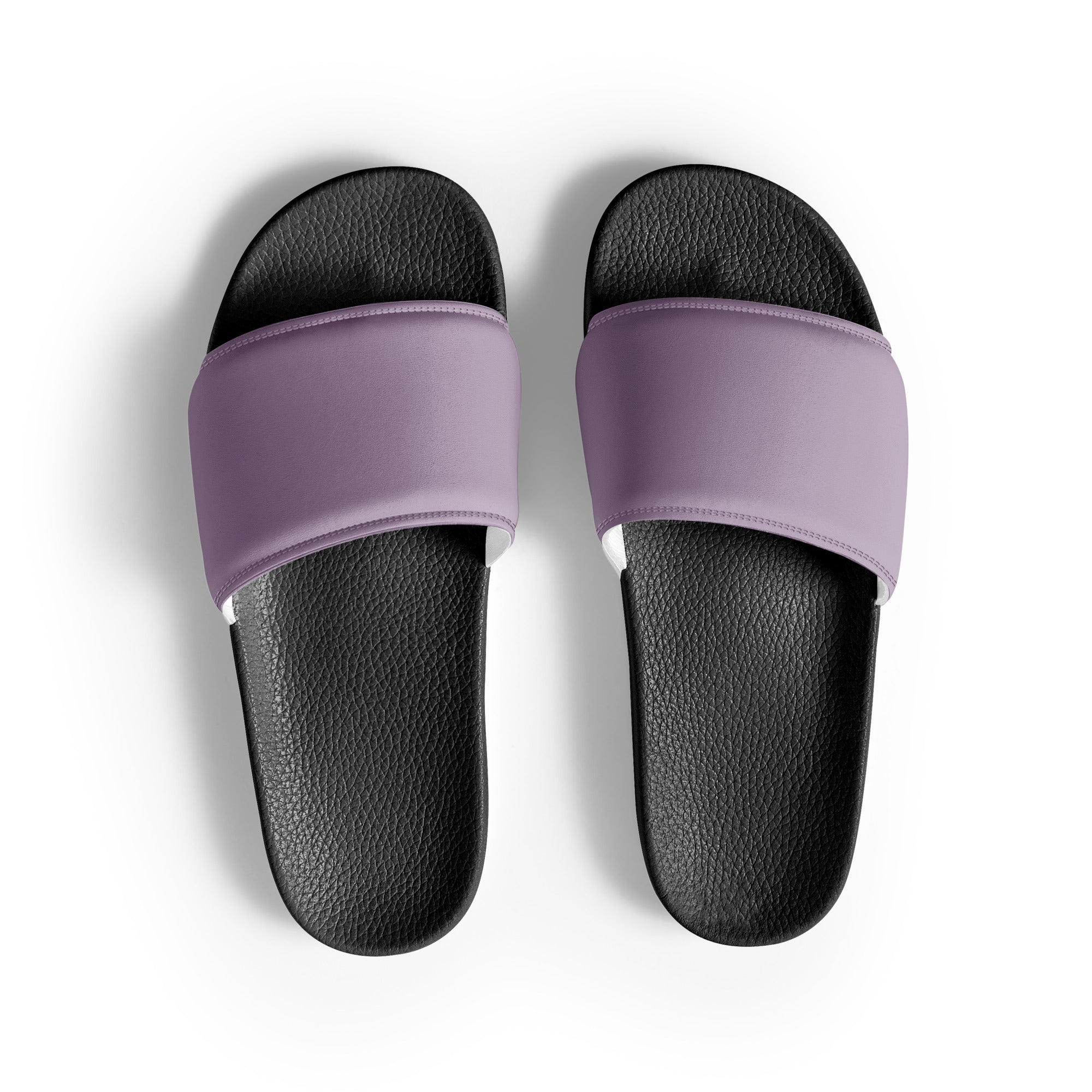 Pastel Purple Color Men's Slides by Visual Verse - Image 1