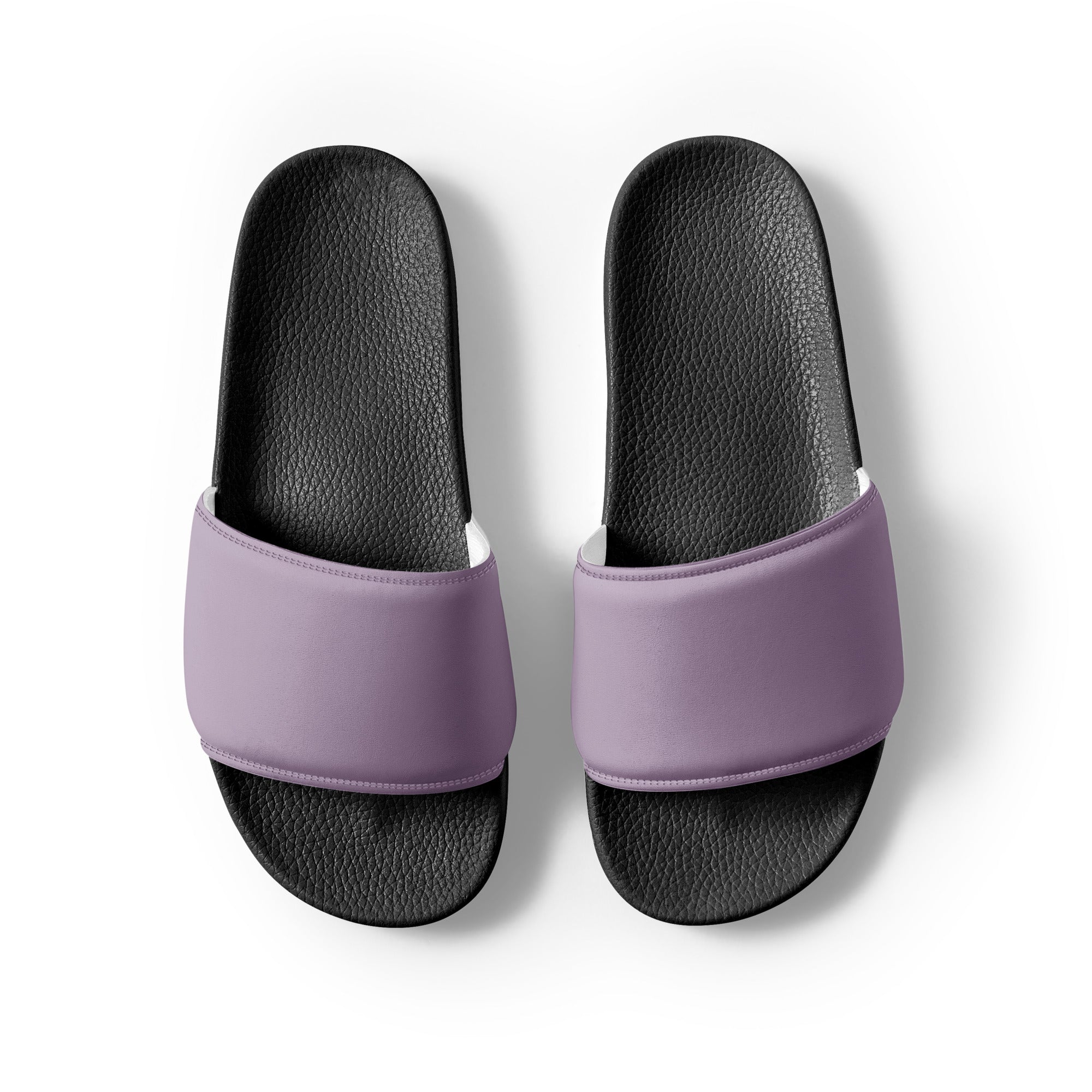 Pastel Purple Color Men's Slides by Visual Verse - Image 2