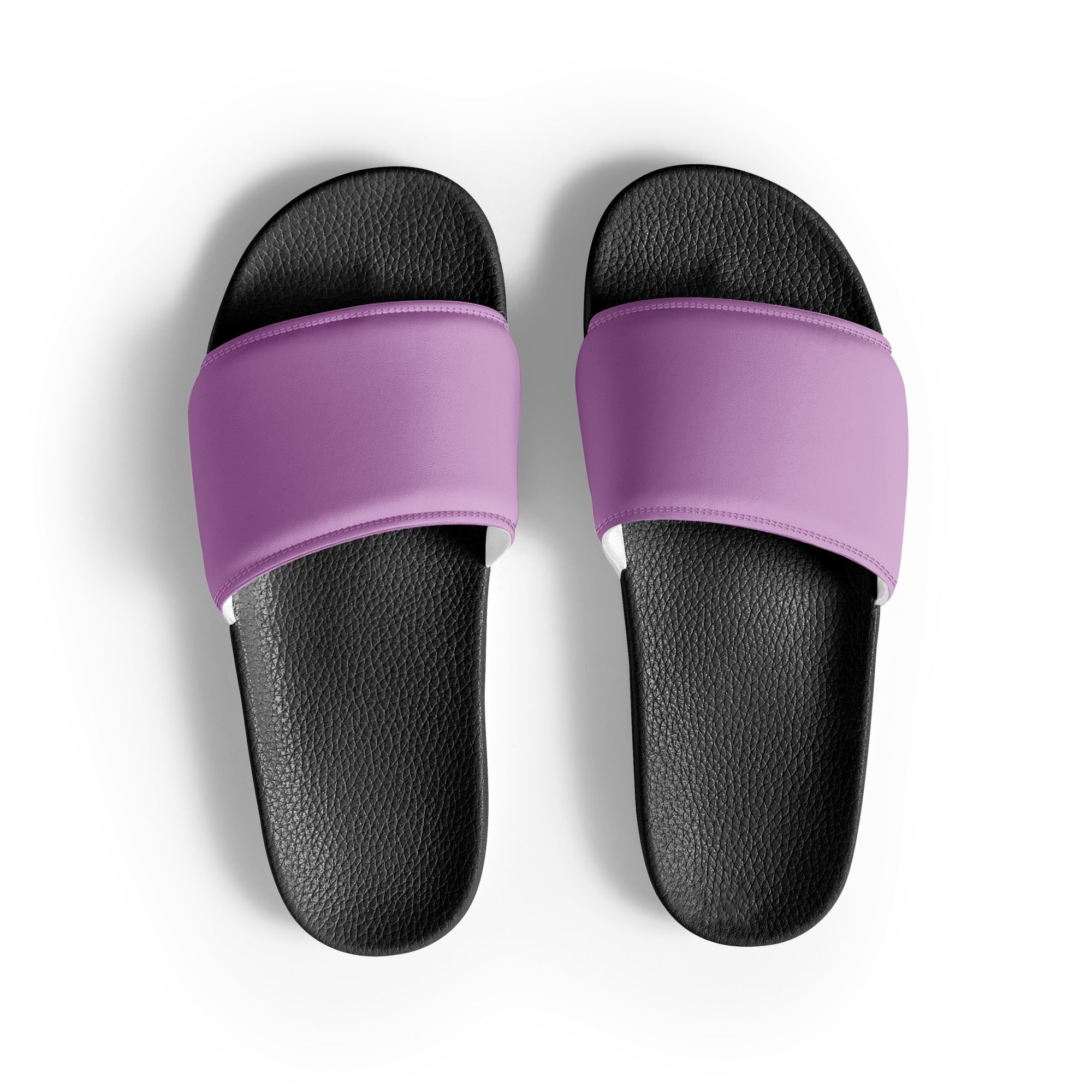 Pastel Violet Color Men's Slides by Visual Verse - Image 1