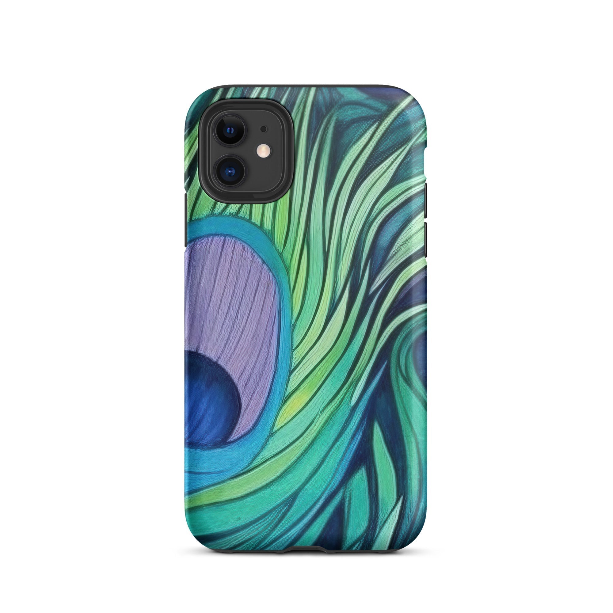 Peacock Feathers iPhone Case by Visual Verse - Image 1