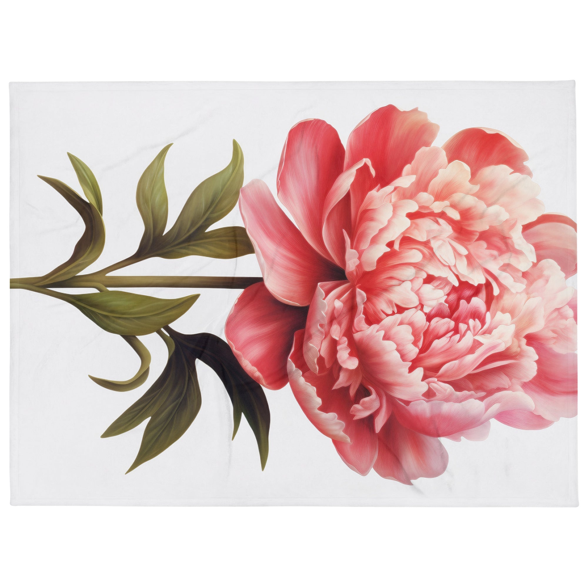 Peony Flower Blanket by Visual Verse - Image 1