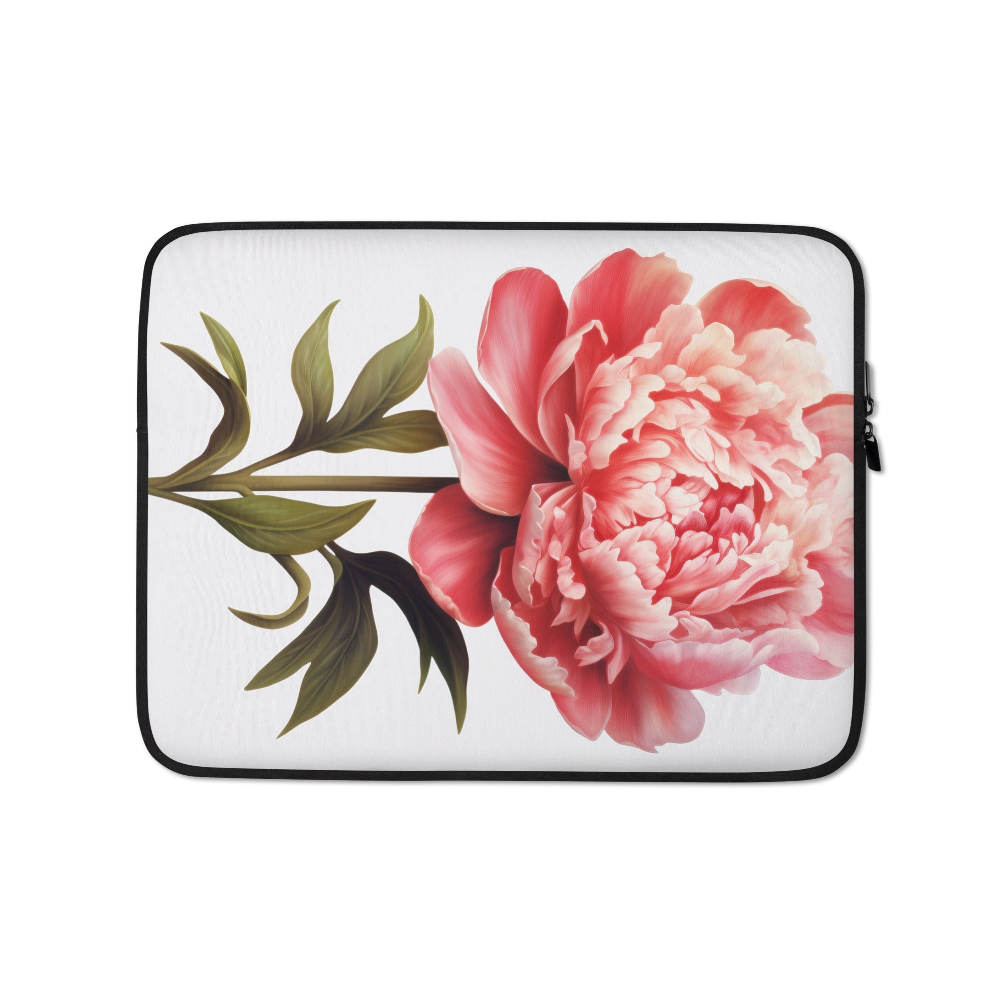 Peony Flower Laptop Sleeve by Visual Verse - Image 2