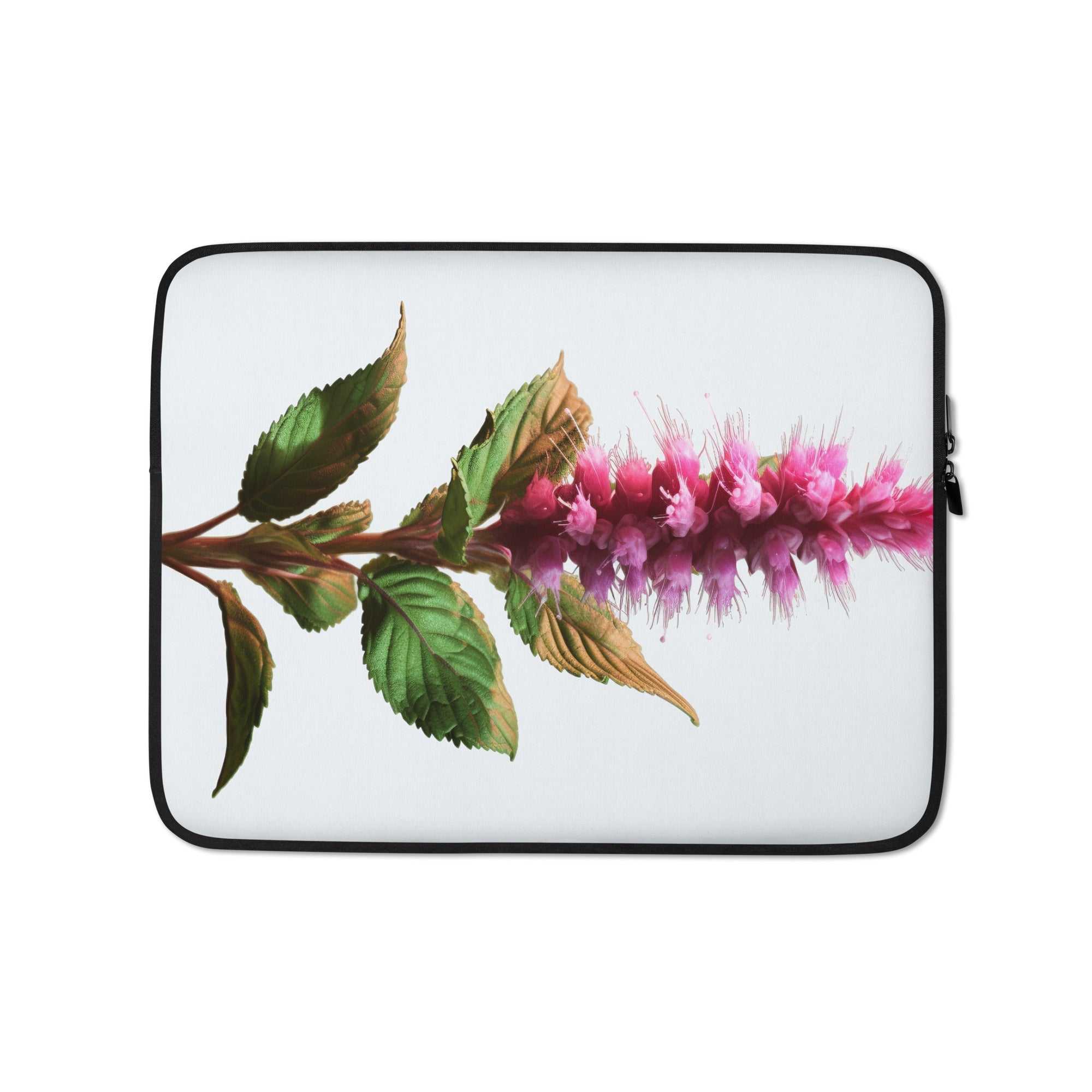 Peppermint Flower Laptop Sleeve by Visual Verse - Image 2