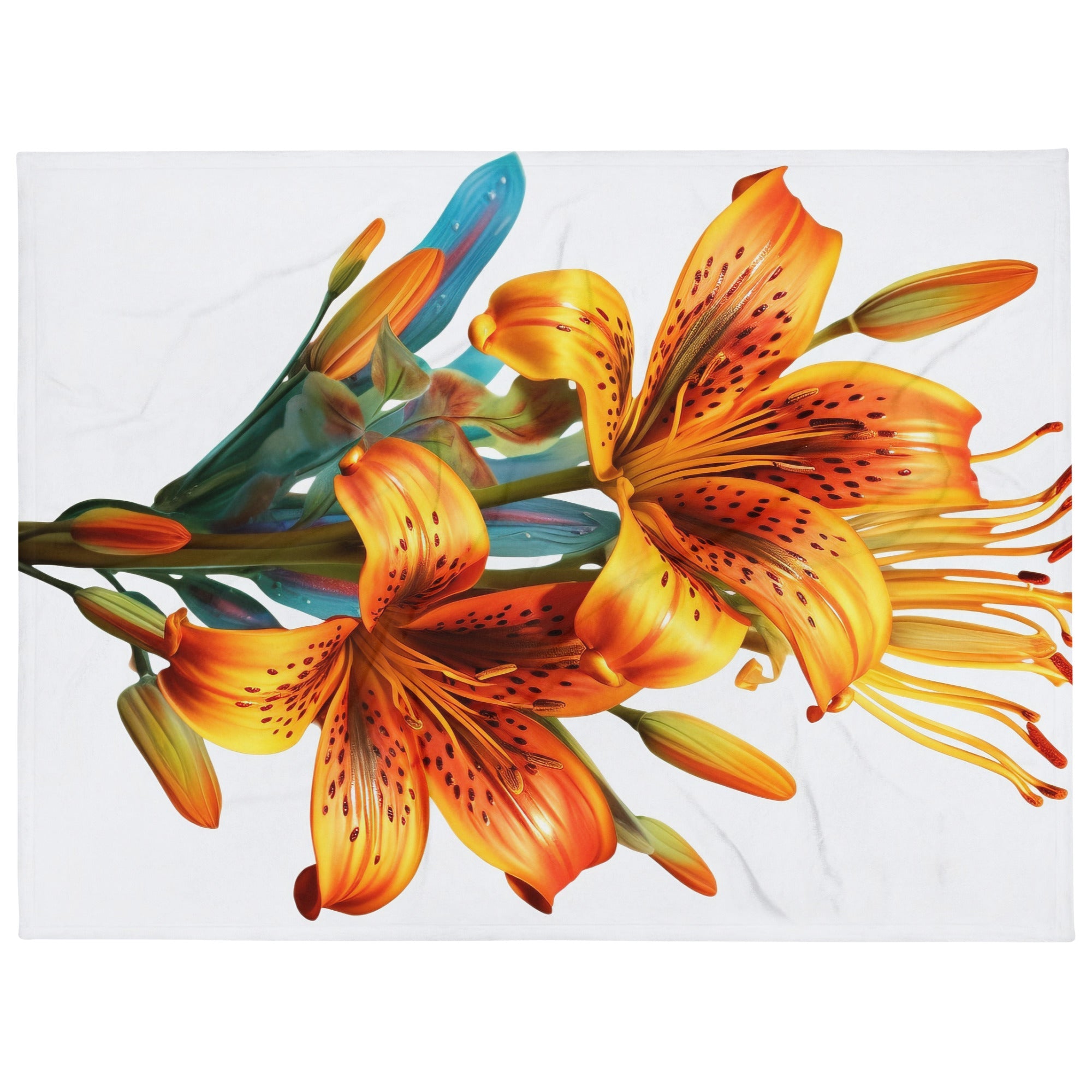 Peruvian Lily Flower Blanket by Visual Verse - Image 1