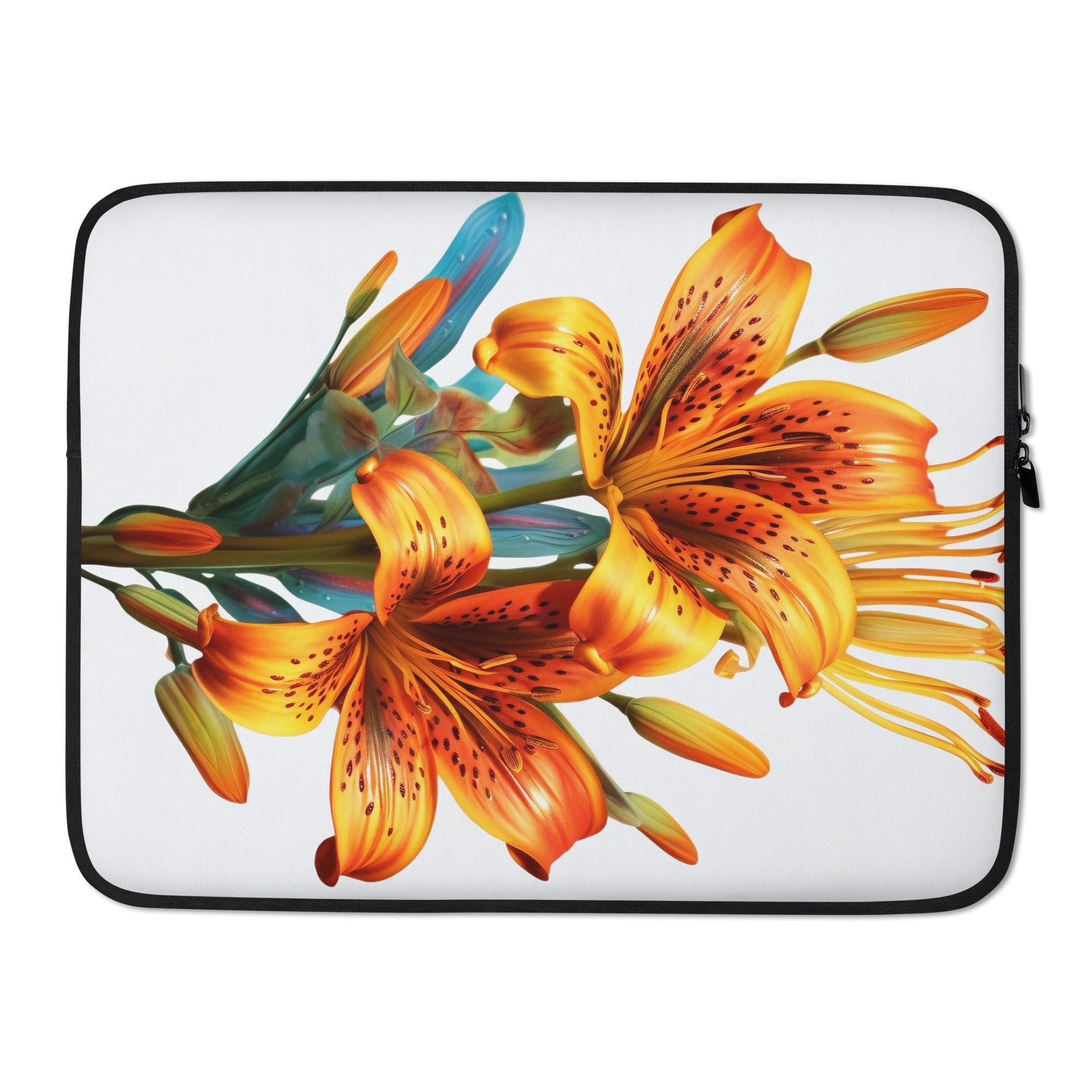 Peruvian Lily Flower Laptop Sleeve by Visual Verse - Image 1