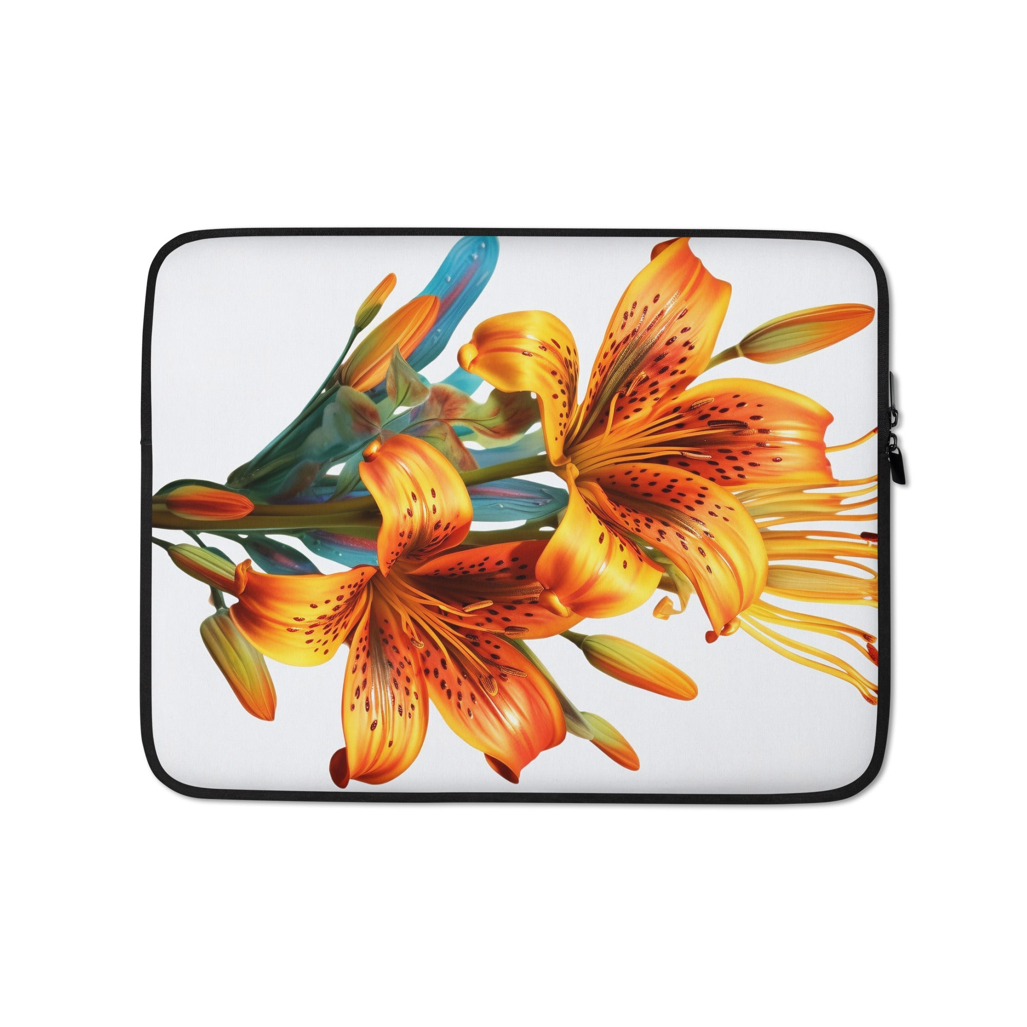 Peruvian Lily Flower Laptop Sleeve by Visual Verse - Image 2