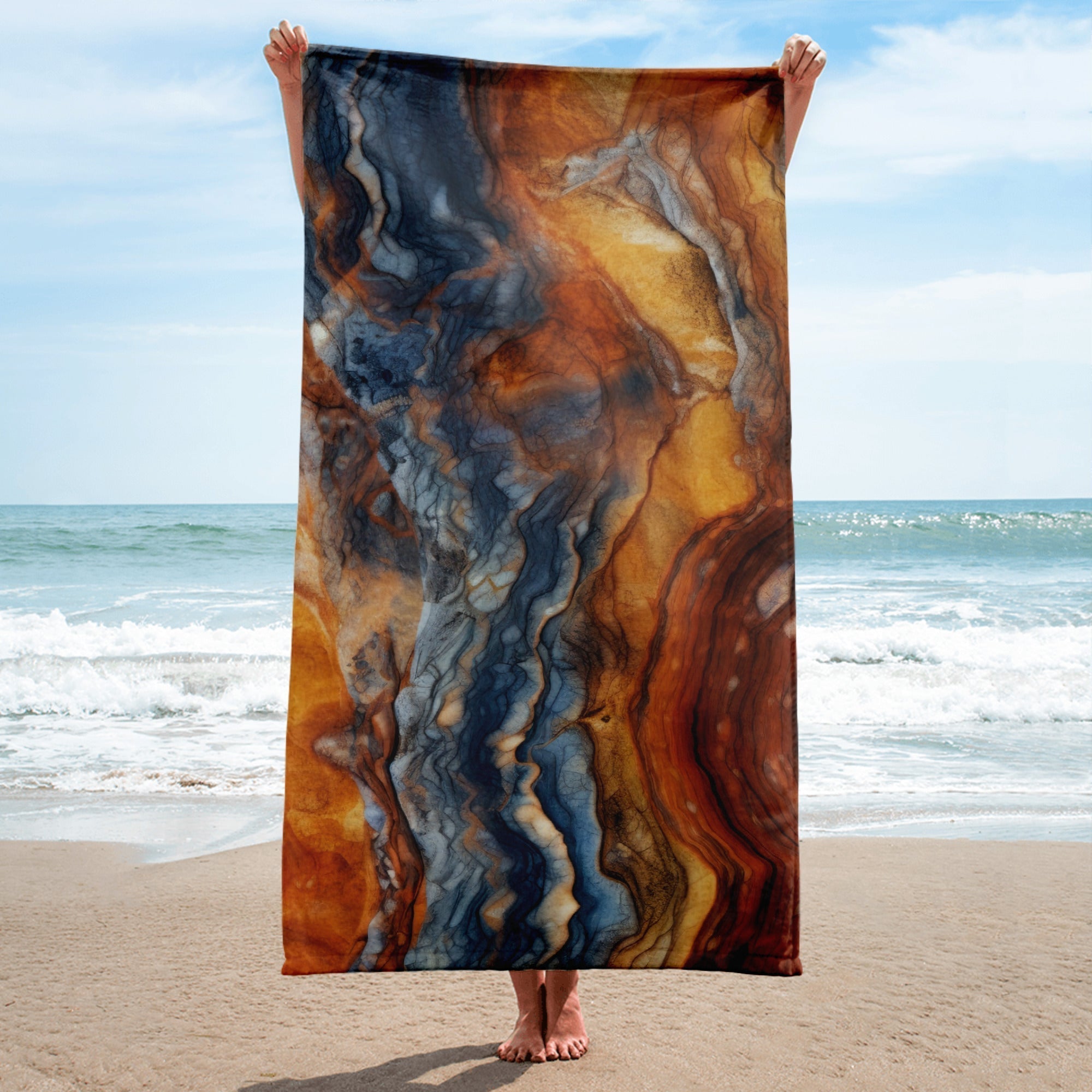 Pietersite Beach Towel by Visual Verse - Image 1