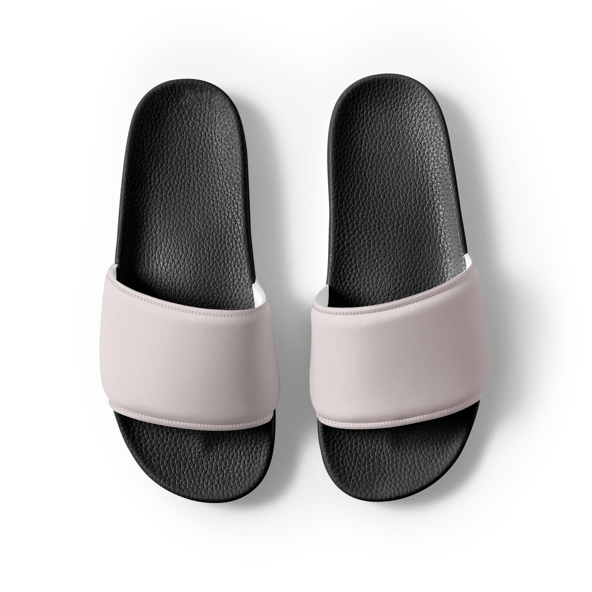 Pink Gray Color Men's Slides by Visual Verse - Image 2