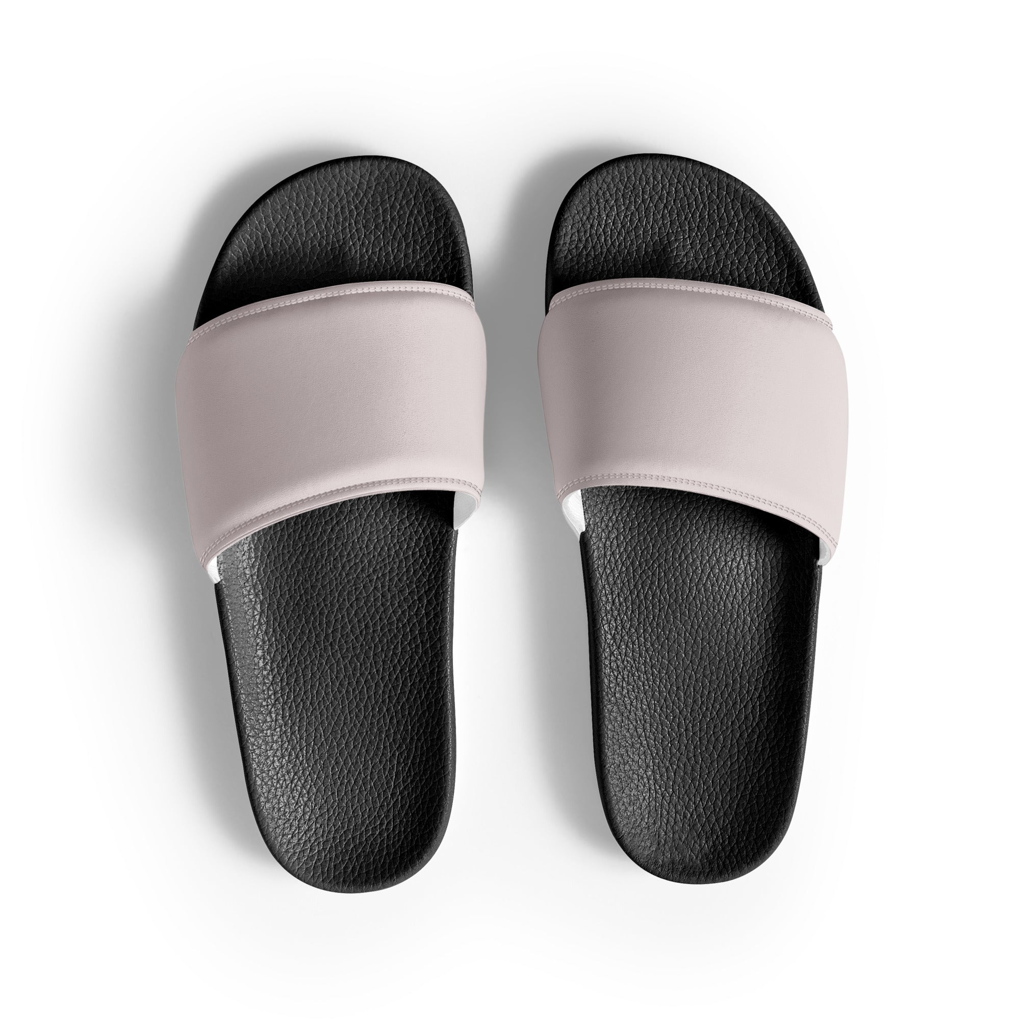 Pink Gray Color Women's Slides by Visual Verse - Image 1