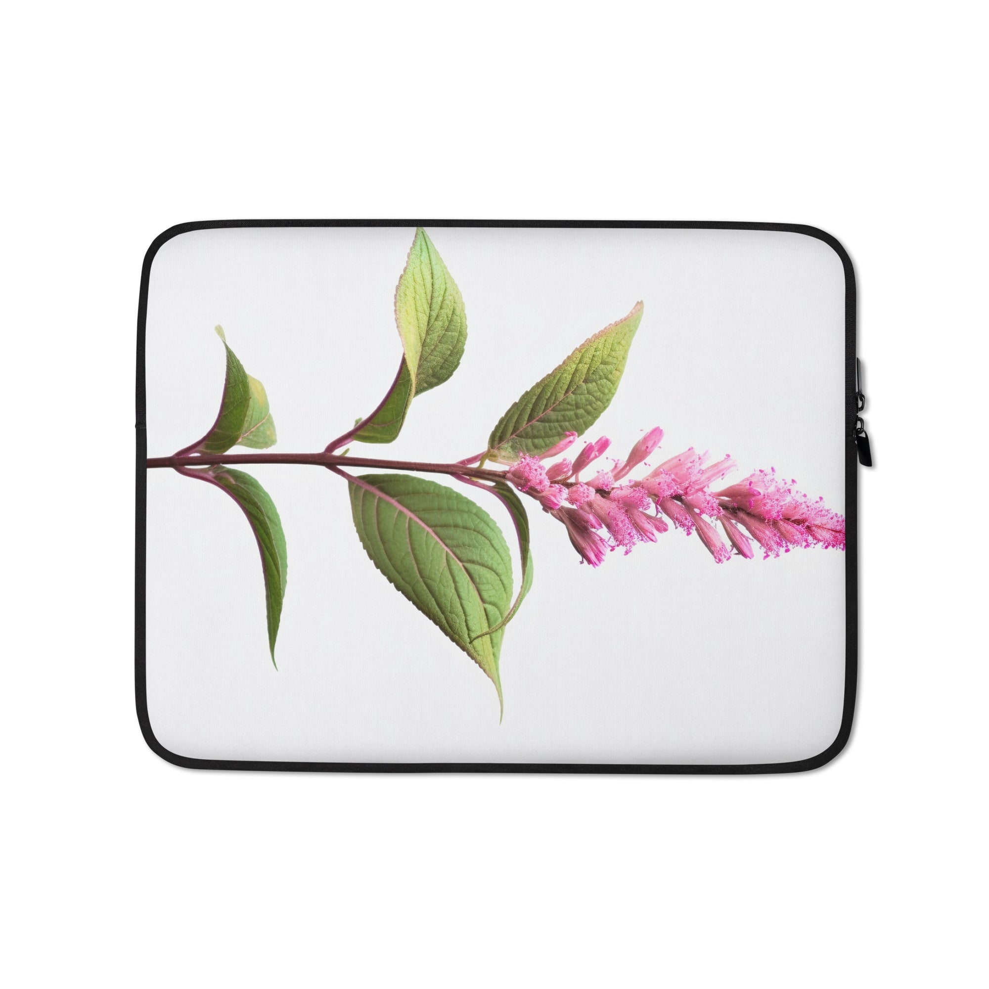 Pink Knotweed Flower Laptop Sleeve by Visual Verse - Image 2