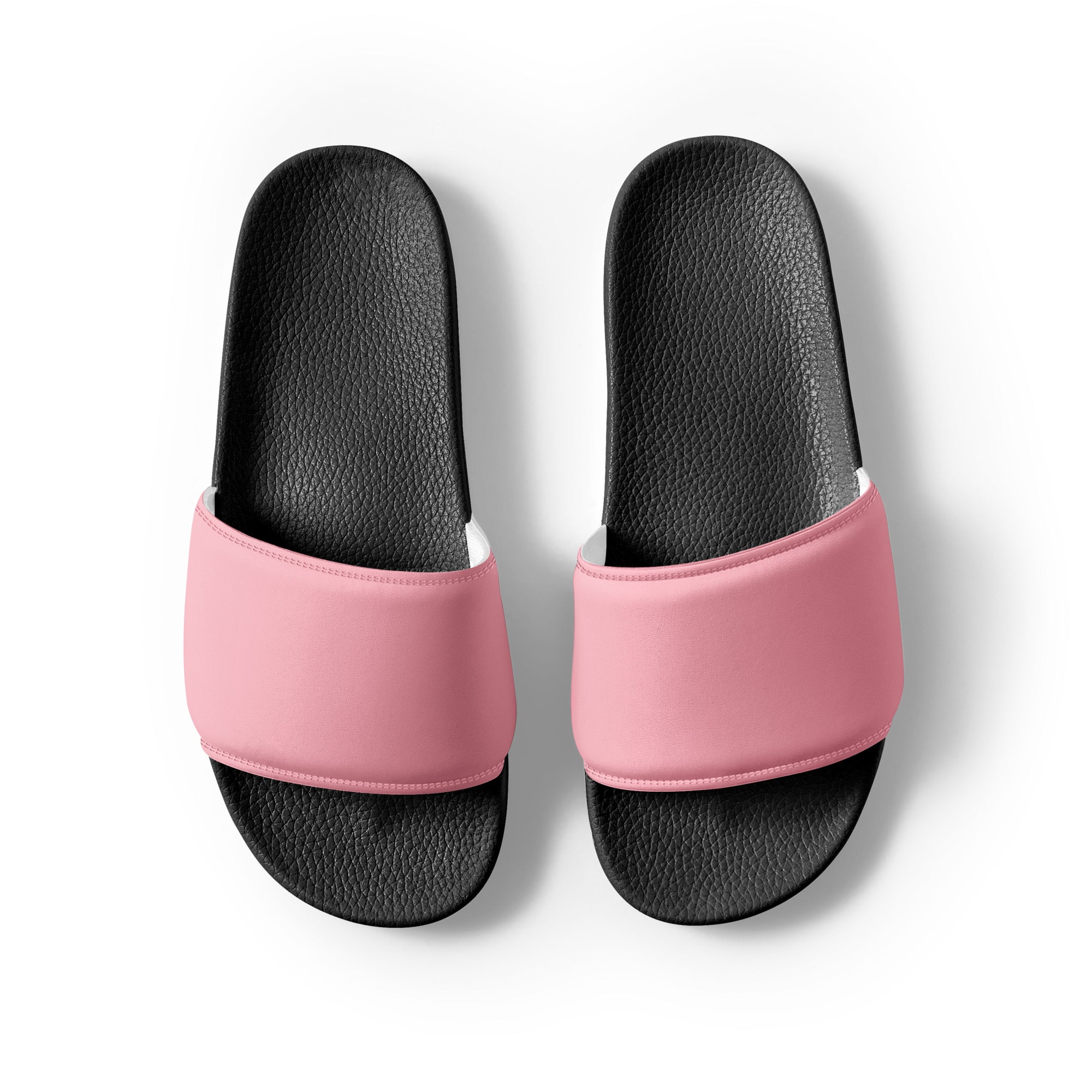 Pink Light Color Men's Slides by Visual Verse - Image 2