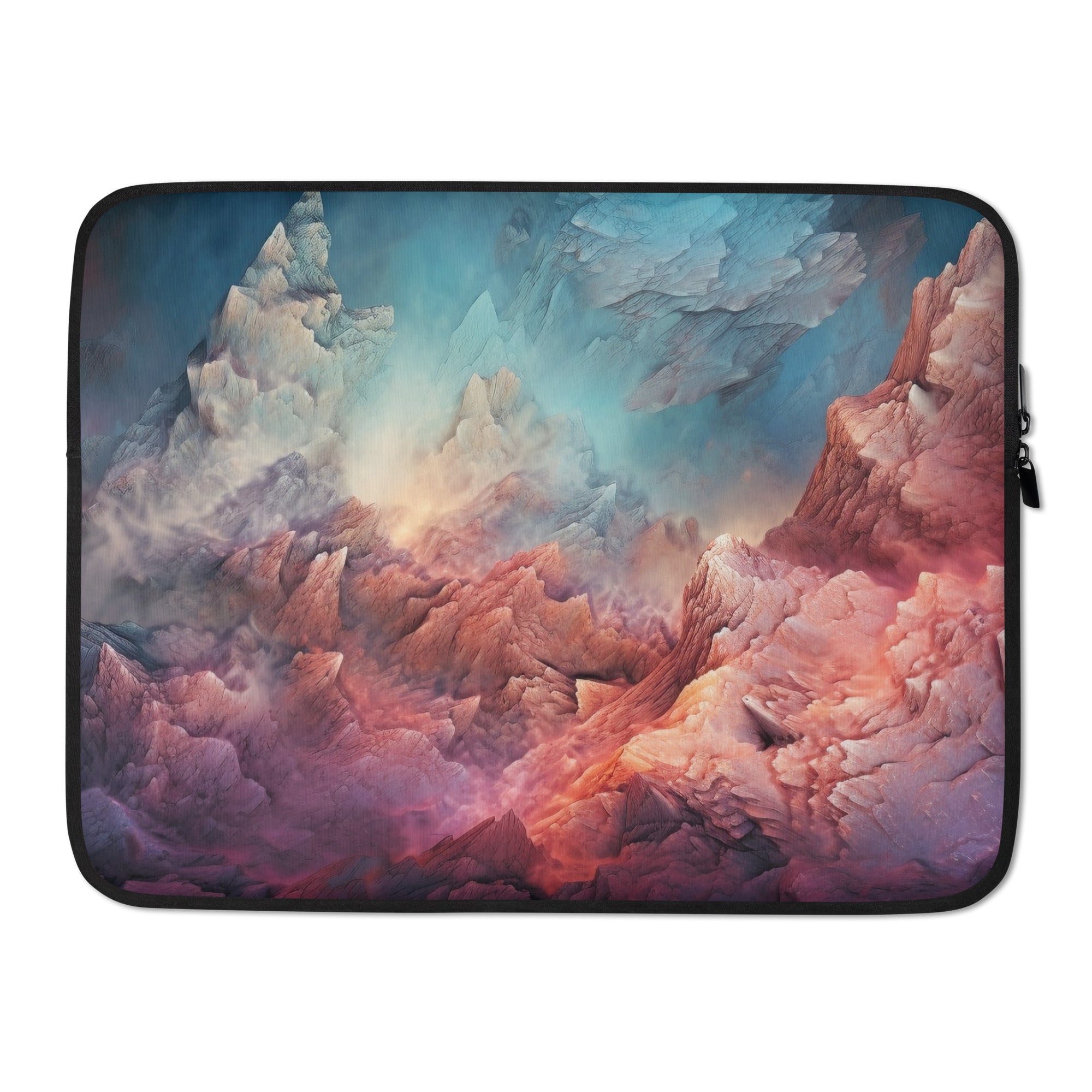 Pink Opal Rock Laptop Sleeve by Visual Verse - Image 1