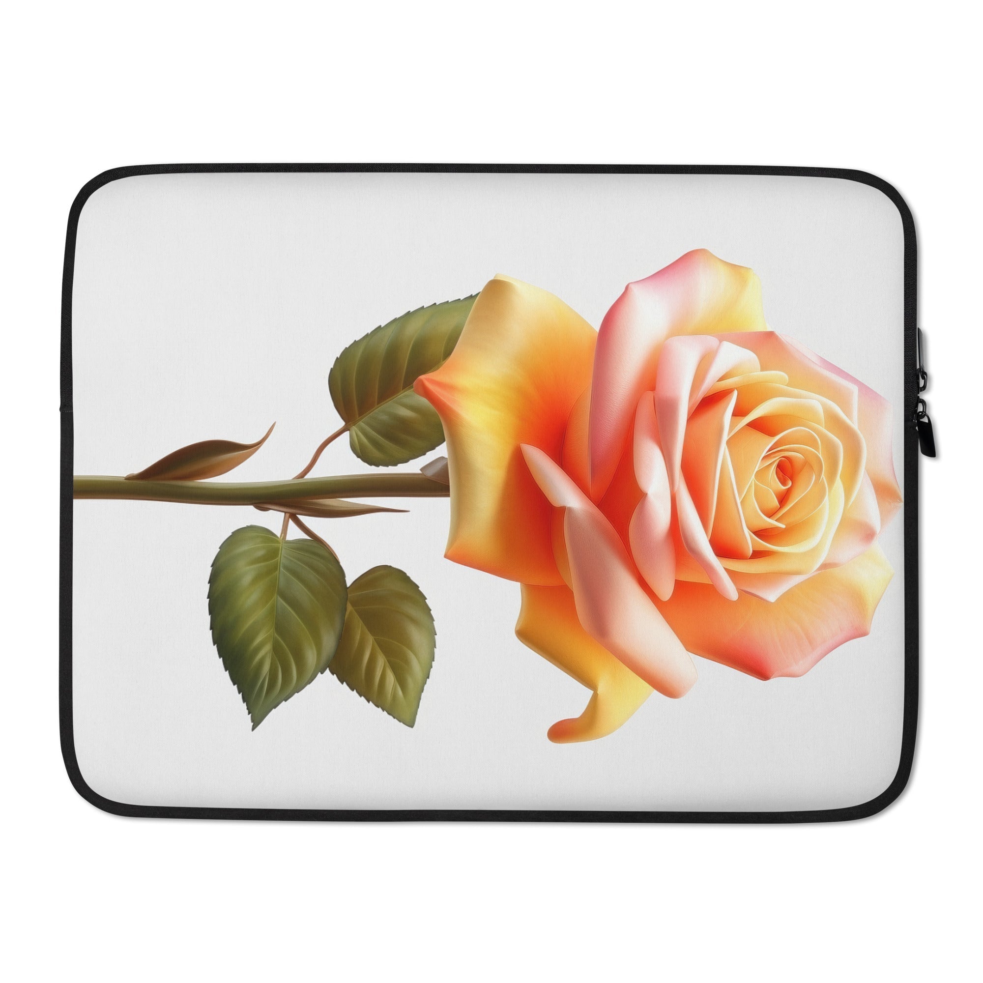 Pink Rose Laptop Sleeve by Visual Verse - Image 1