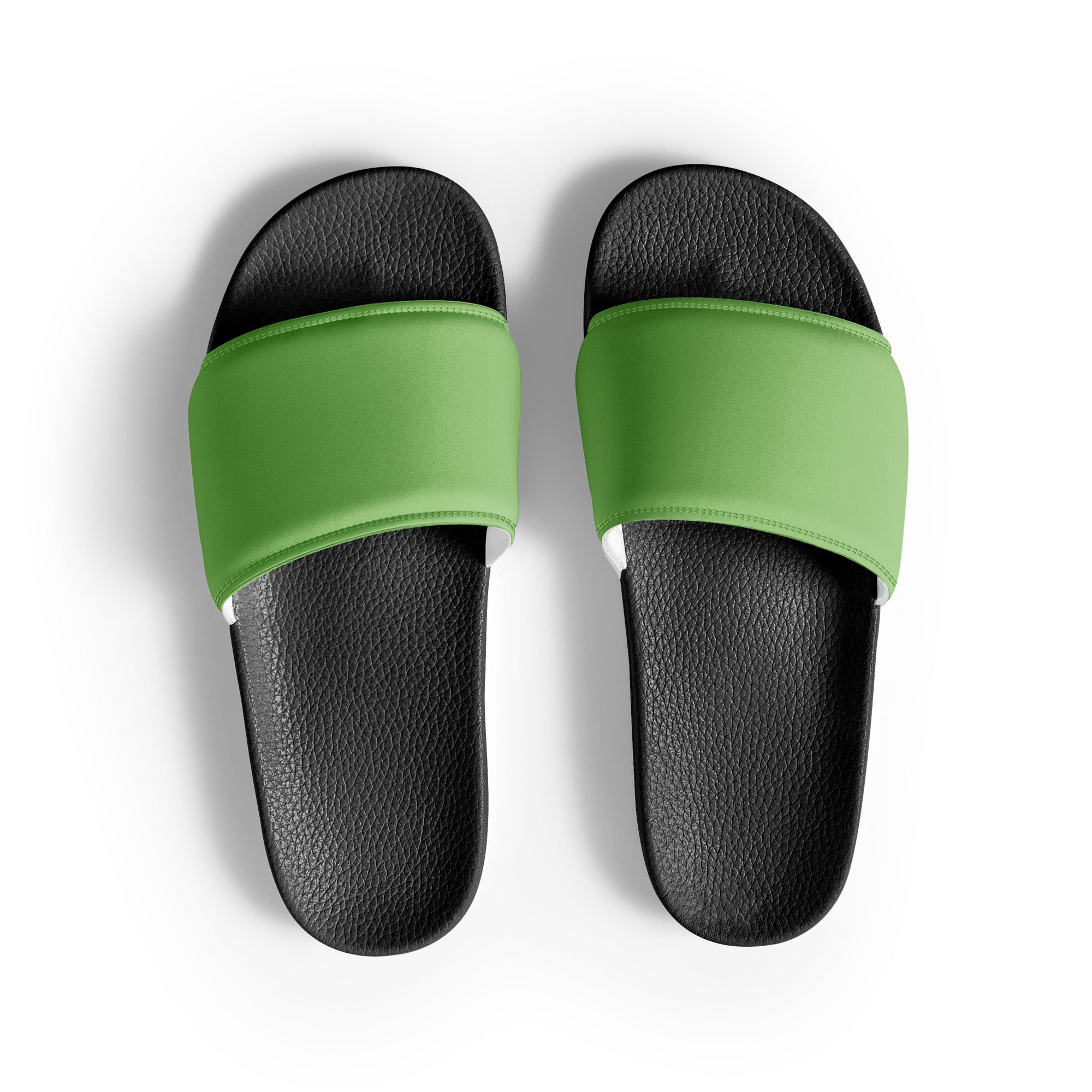 Pistachio Color Men's Slides by Visual Verse - Image 1