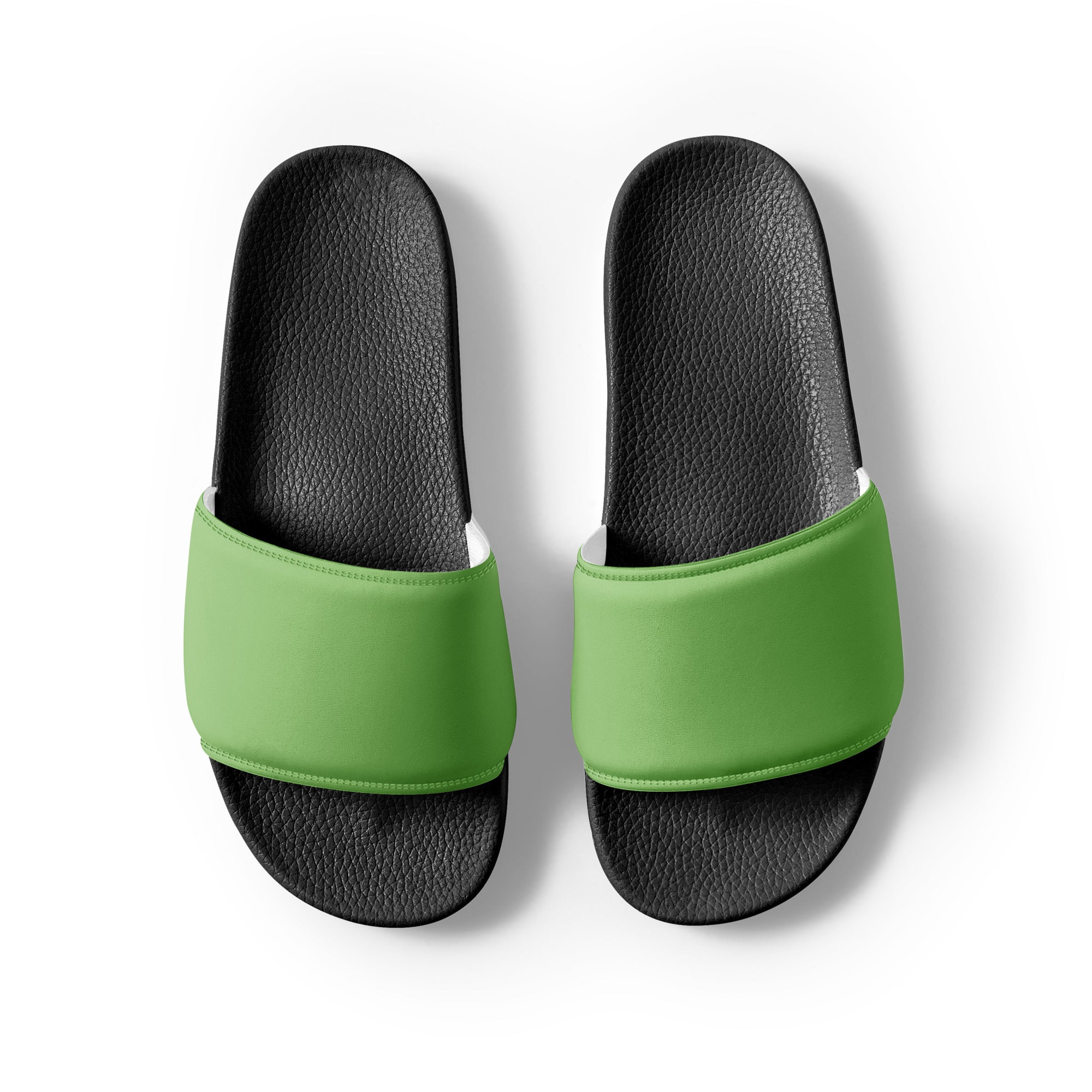 Pistachio Color Men's Slides by Visual Verse - Image 2