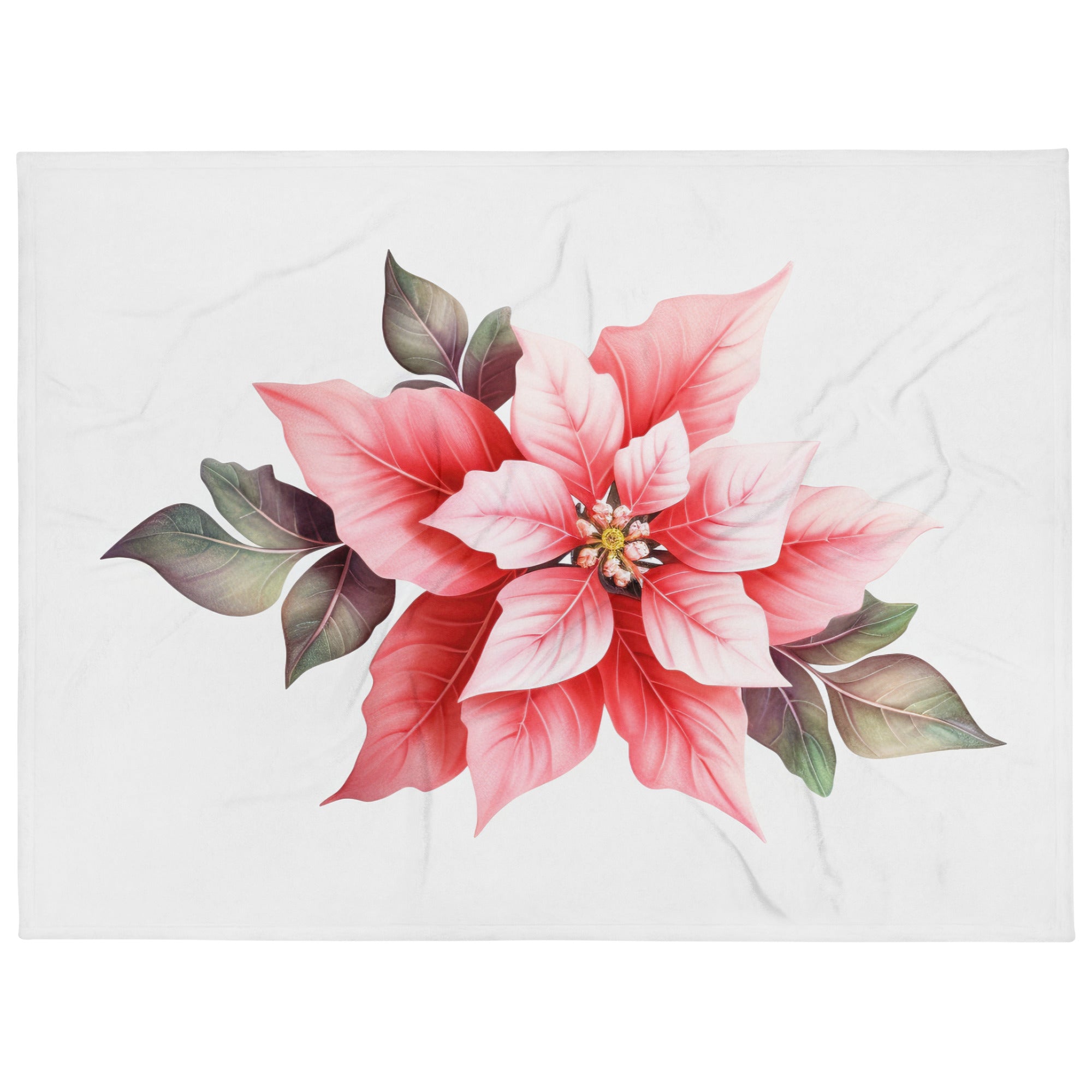 Poinsettia Flower Blanket by Visual Verse - Image 1