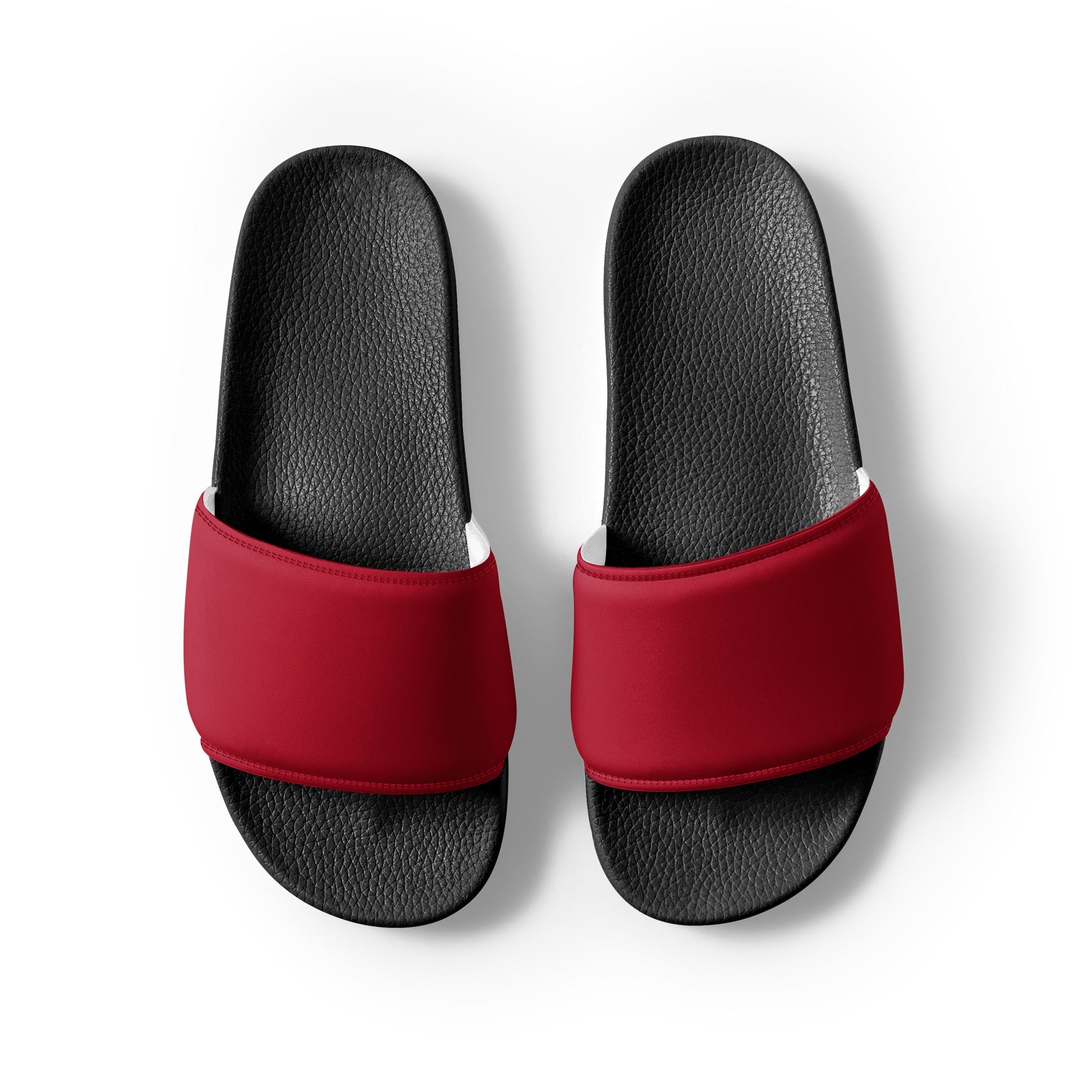 Poppy Color Men's Slides by Visual Verse - Image 2