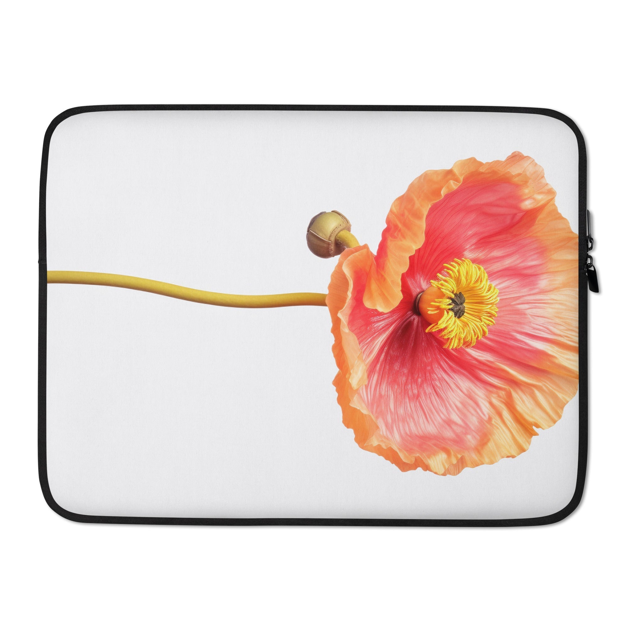 Poppy Flower Laptop Sleeve by Visual Verse - Image 1