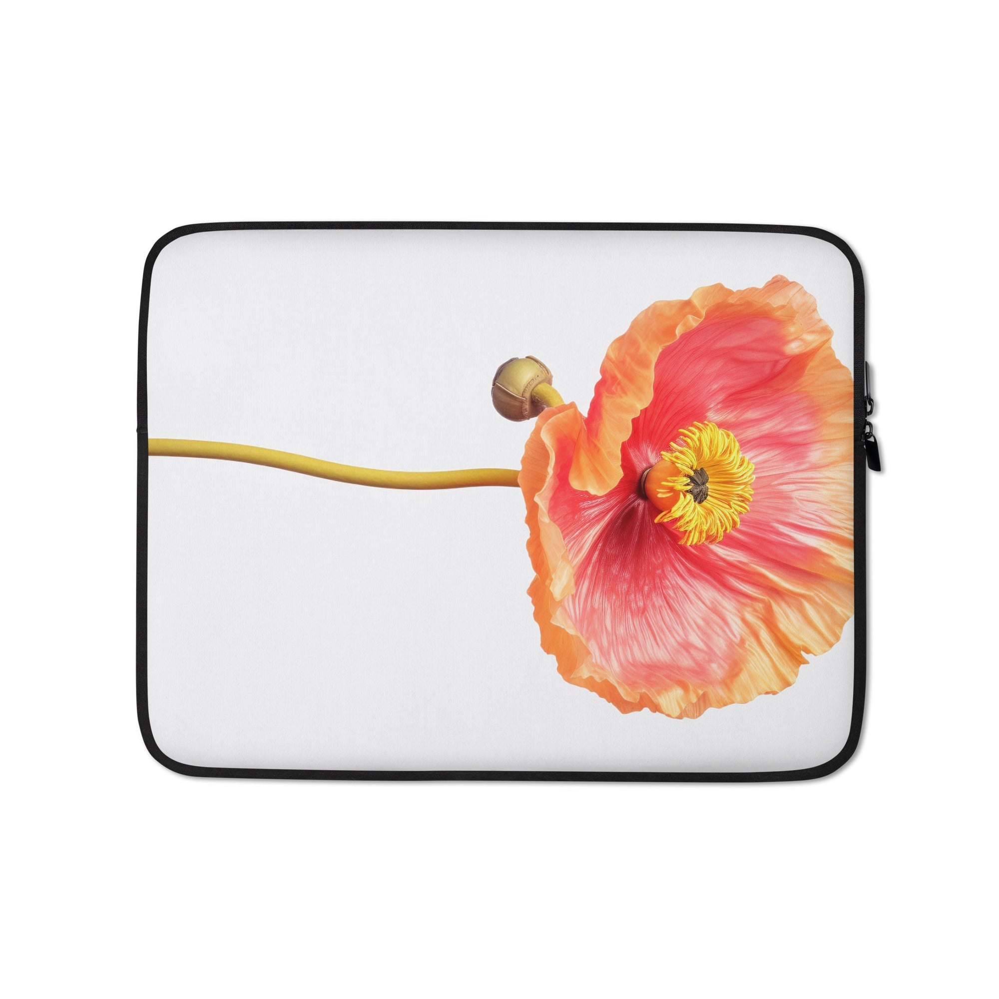 Poppy Flower Laptop Sleeve by Visual Verse - Image 2