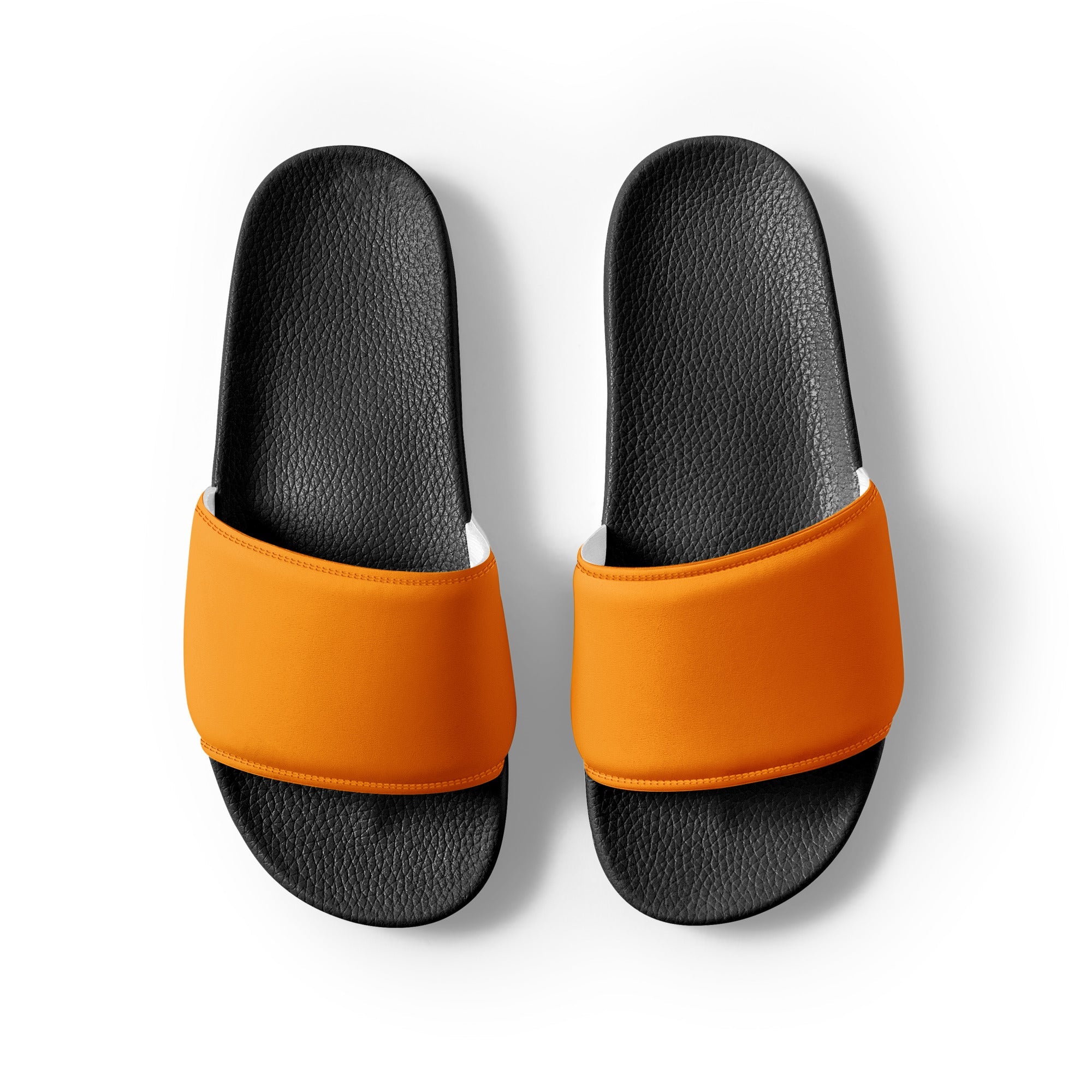 Princeton Orange Color Men's Slides by Visual Verse - Image 2