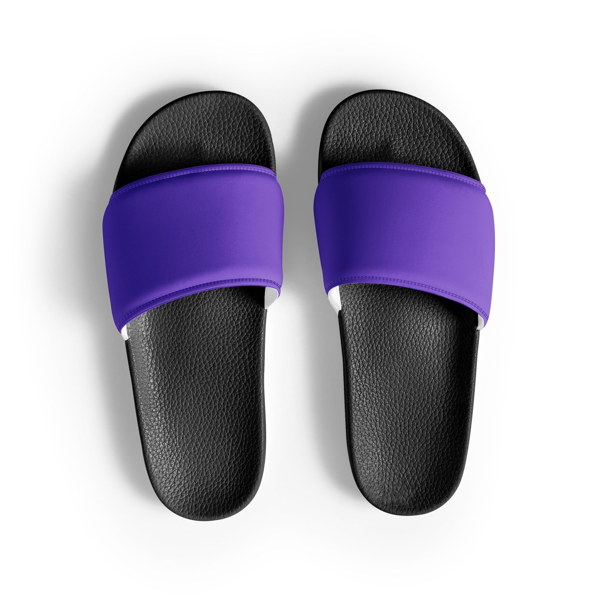 Purple Heart Color Men's Slides by Visual Verse - Image 1