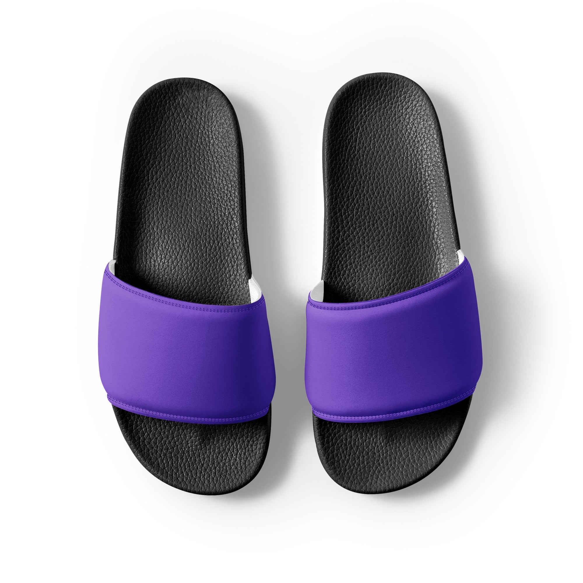 Purple Heart Color Men's Slides by Visual Verse - Image 2