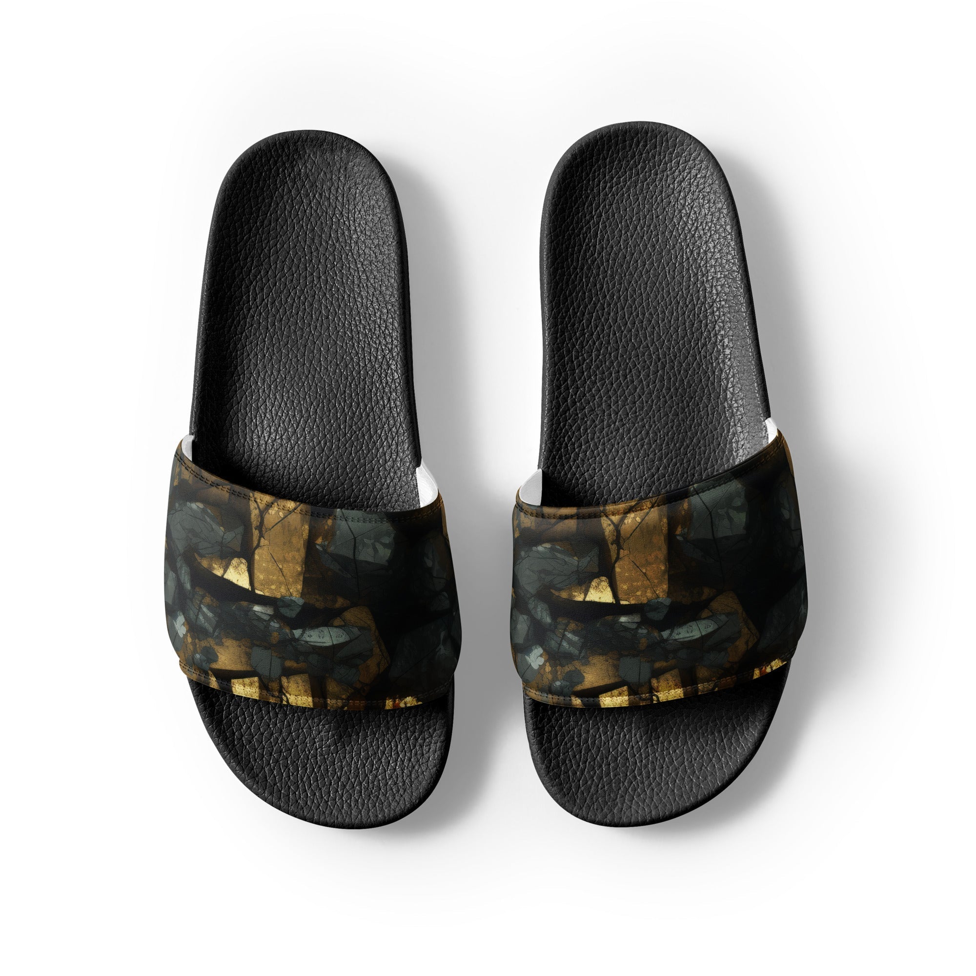 Pyrite Rock Men's Slides by Visual Verse - Image 2