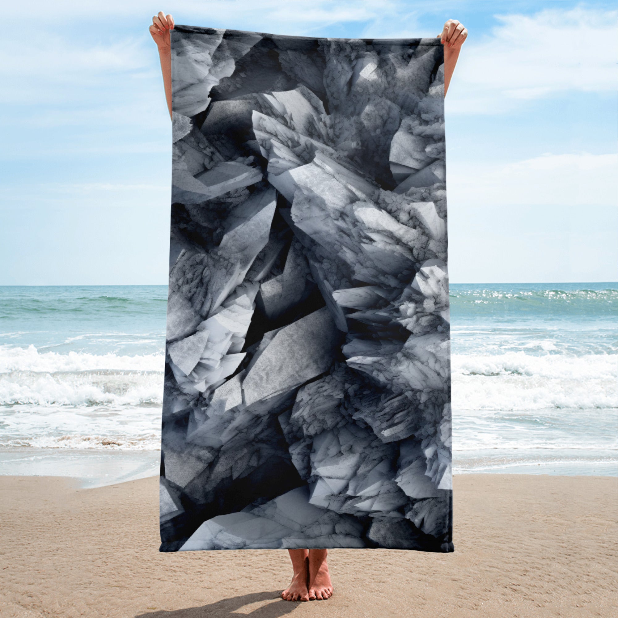 Quartz Rock Beach Towel by Visual Verse - Image 1