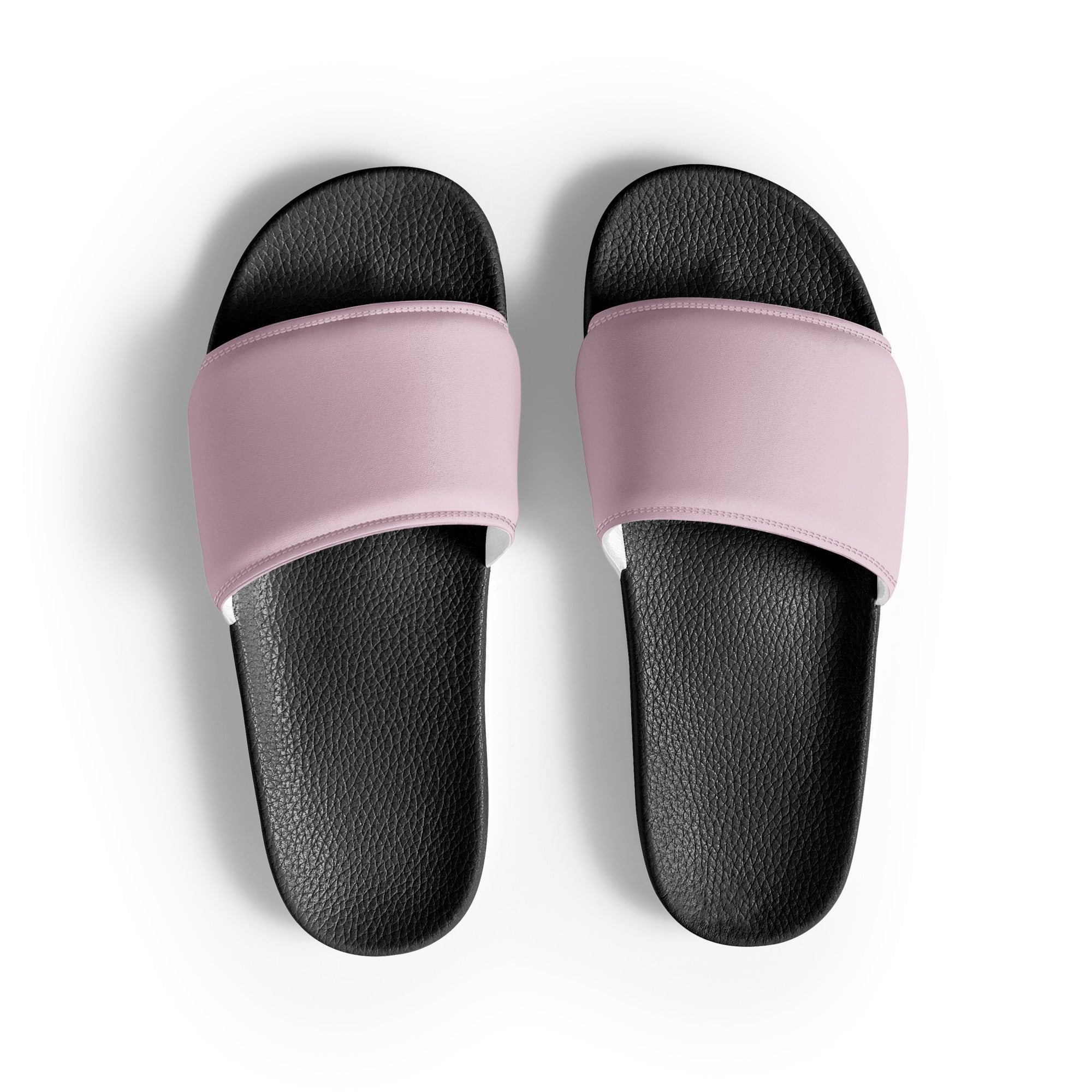 Queen Pink Color Men's Slides by Visual Verse - Image 1