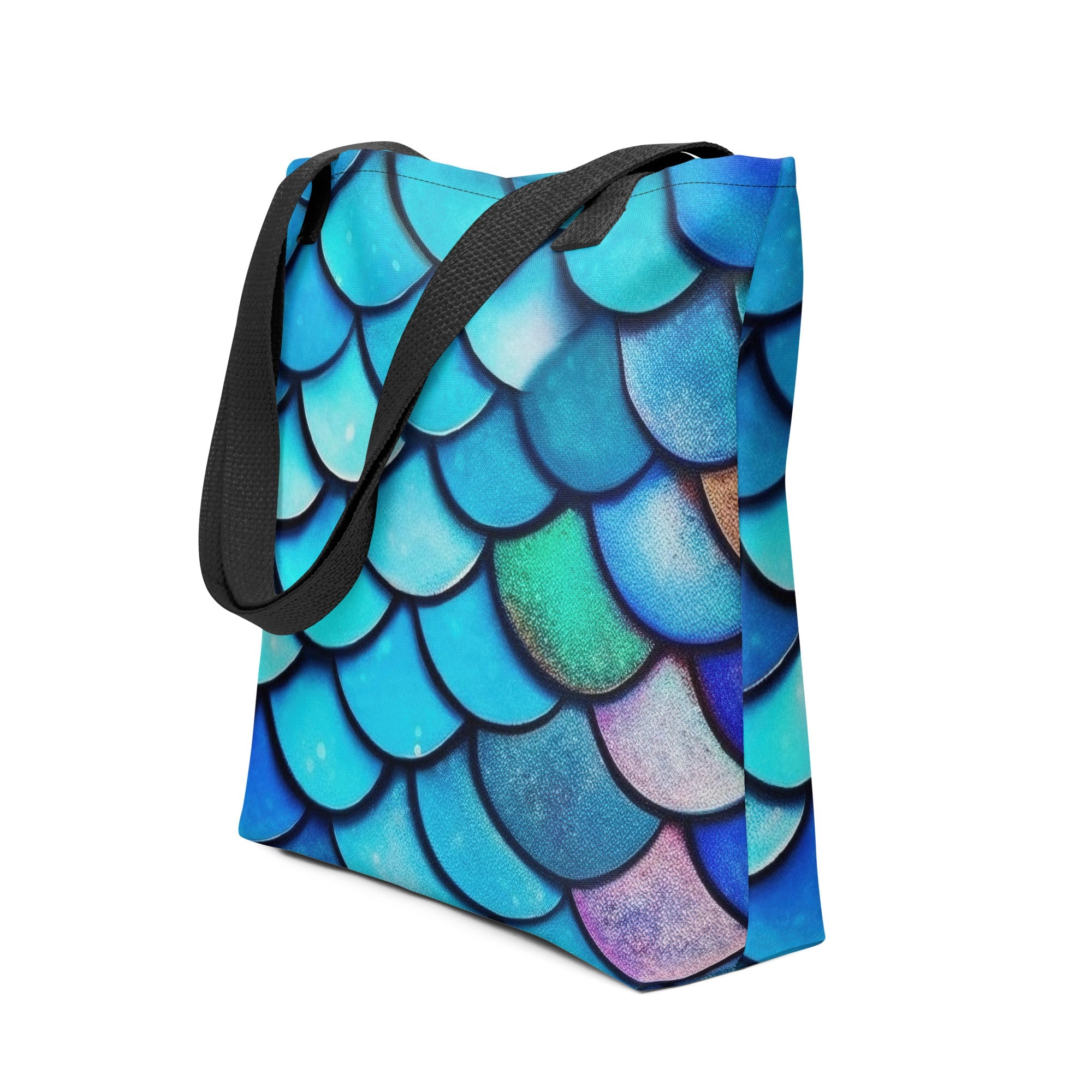 Rainbow Fish Scales Tote Bag by Visual Verse - Image 1