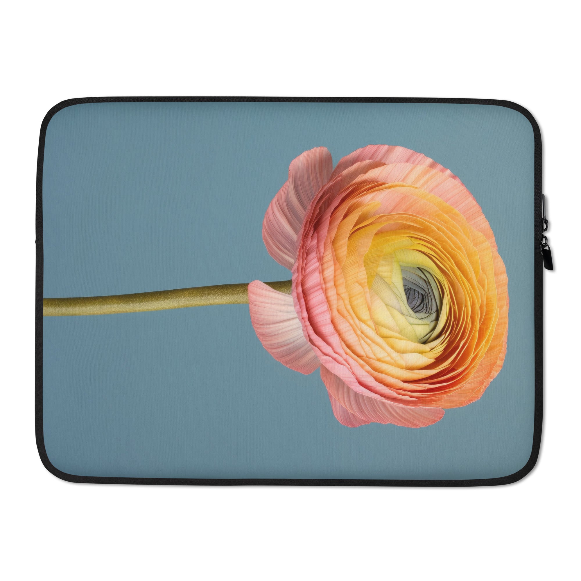 Ranunculus Flower Laptop Sleeve by Visual Verse - Image 1