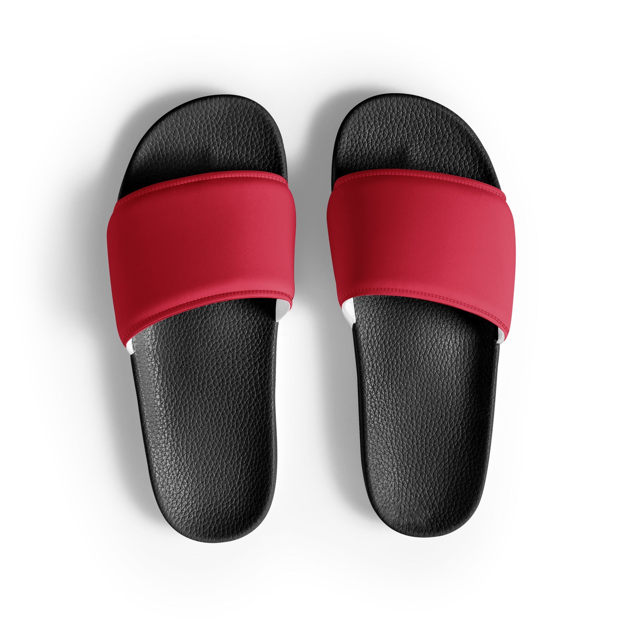 Raspberry Color Men's Slides by Visual Verse - Image 1