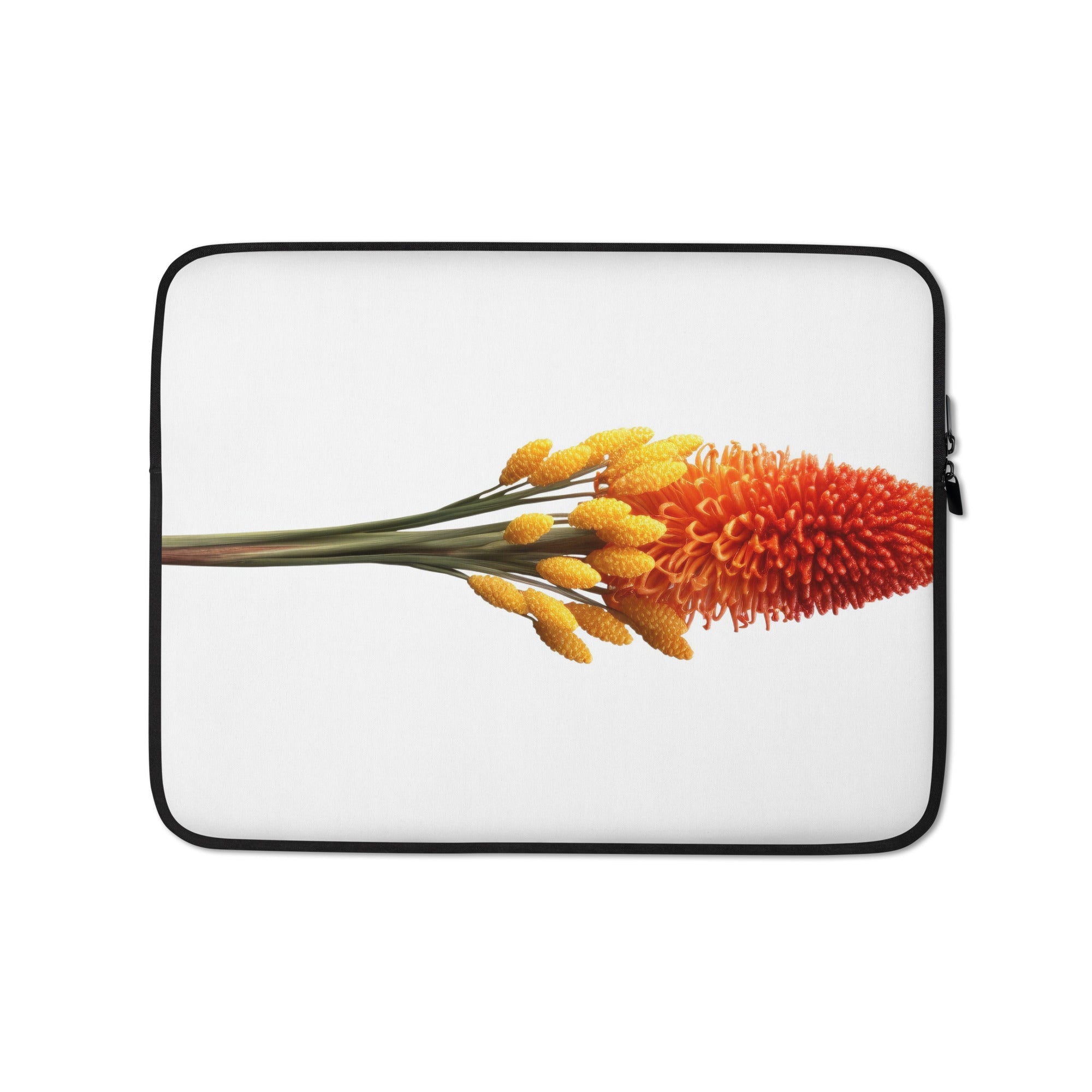 Red Hot Poker Flower Laptop Sleeve by Visual Verse - Image 2