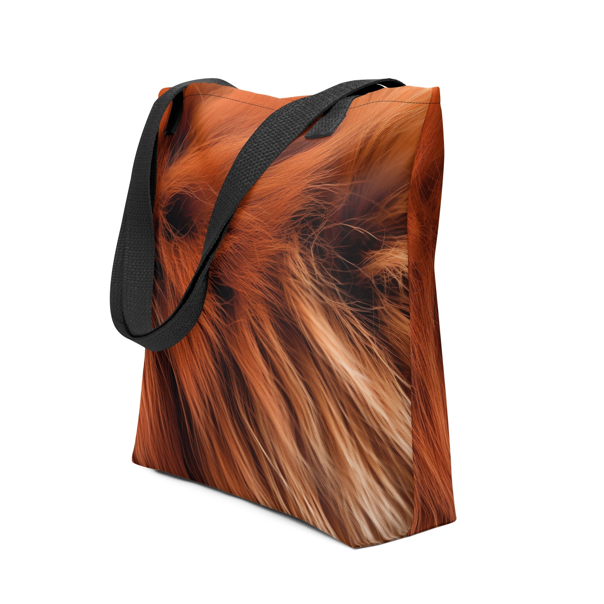 Red Panda Fur Tote Bag by Visual Verse - Image 1