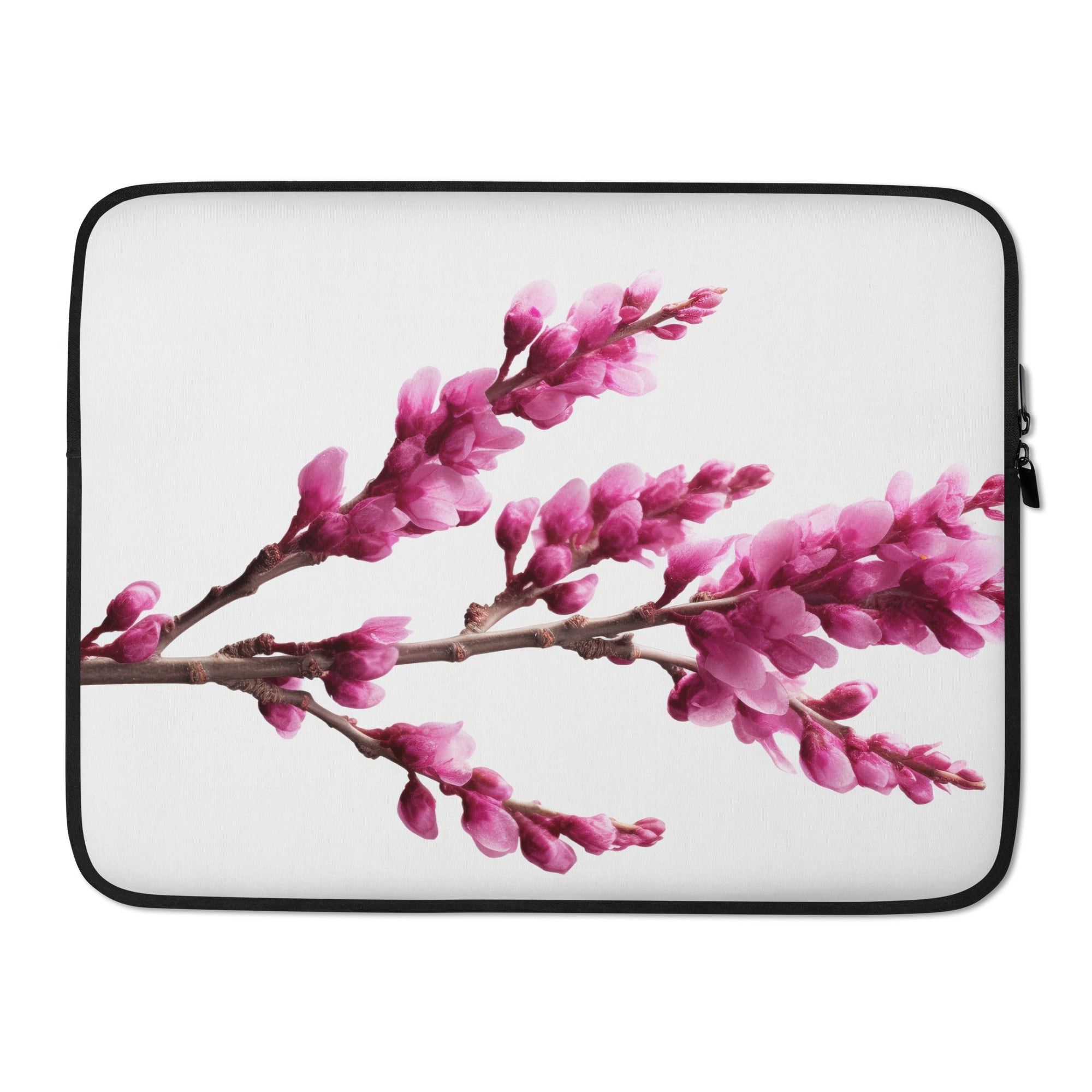 Redbud Flower Laptop Sleeve by Visual Verse - Image 1