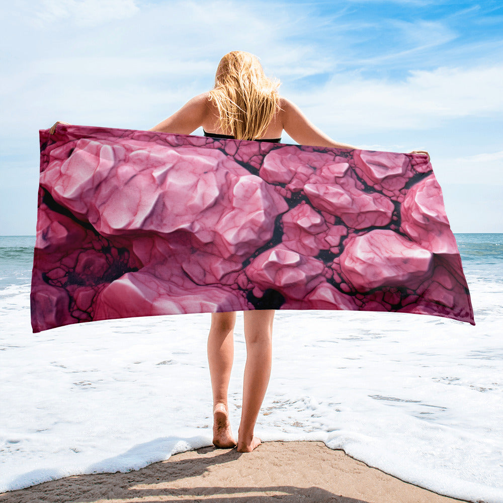 Rhodonite Beach Towel by Visual Verse - Image 2