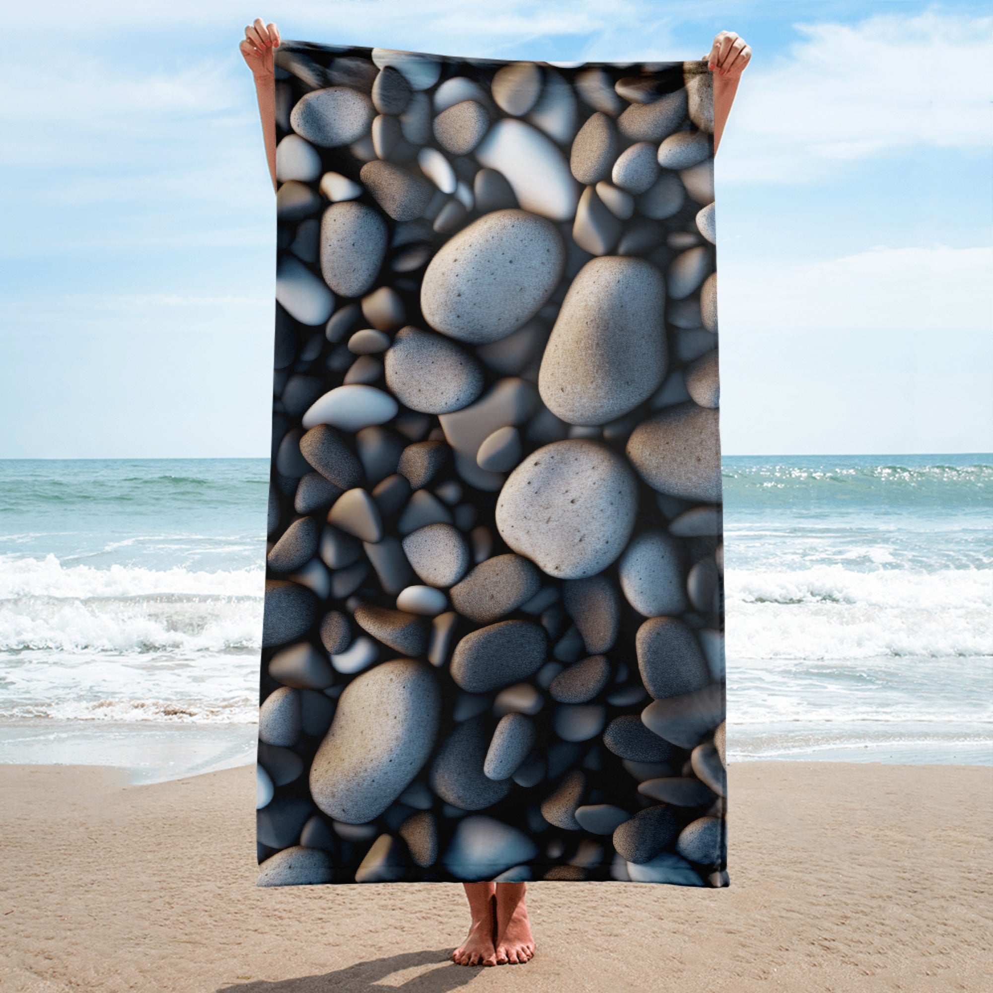 Rock Beach Towel by Visual Verse - Image 1