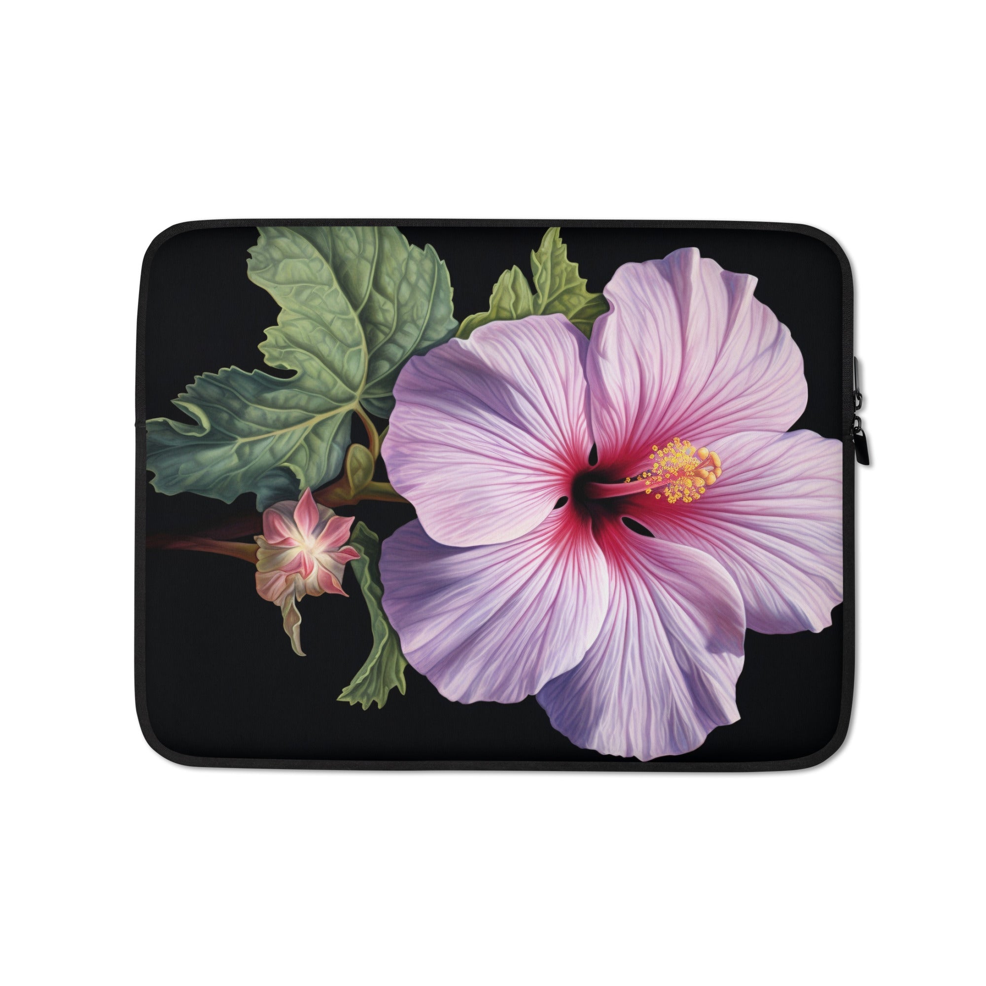 Rose Mallow Flower Laptop Sleeve by Visual Verse - Image 2