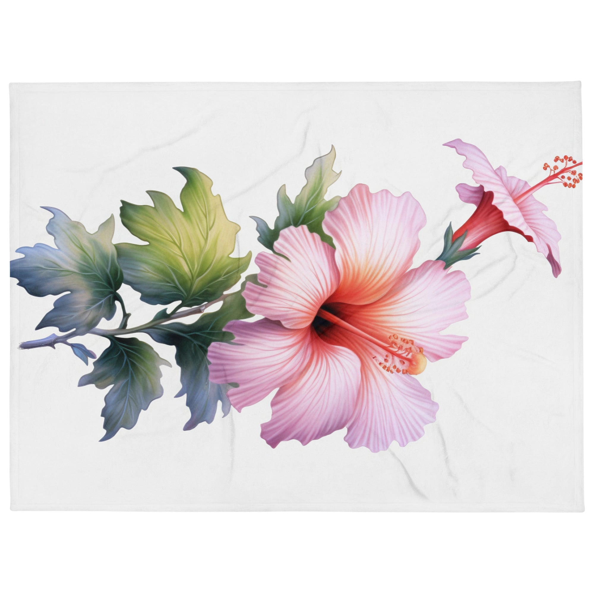 Rose of Sharon Flower Blanket by Visual Verse - Image 1